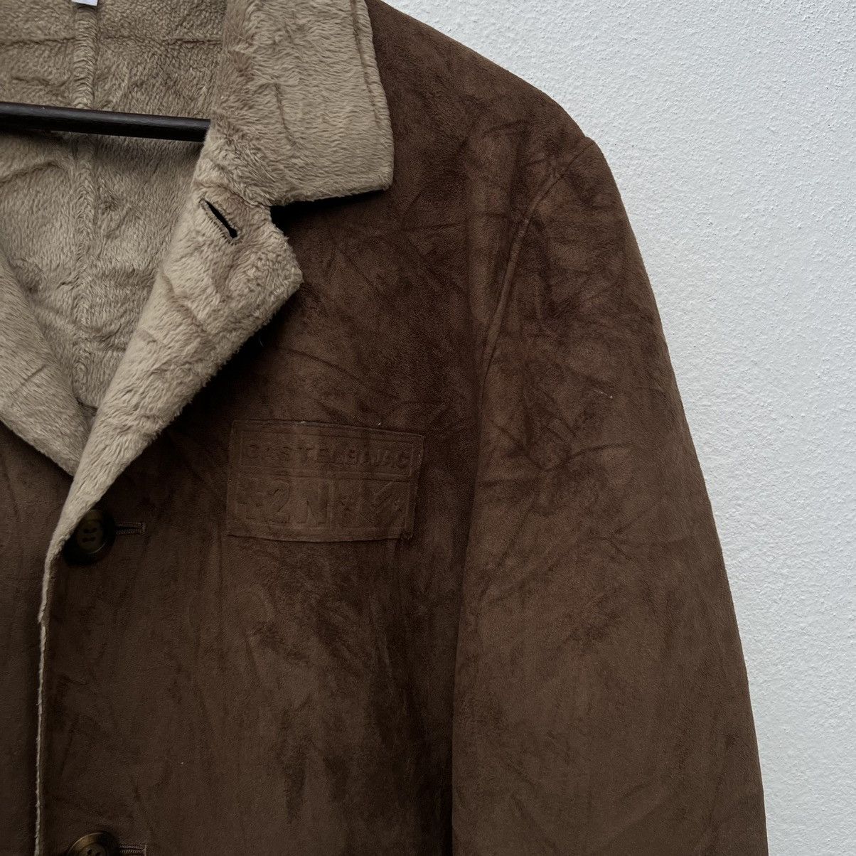 Japanese Brand VINTAGE CASTELBAJAC +2 NATURE SOFT LEATHER JACKET SHERLING Size L / US 10 / IT 46 - 5 Thumbnail
