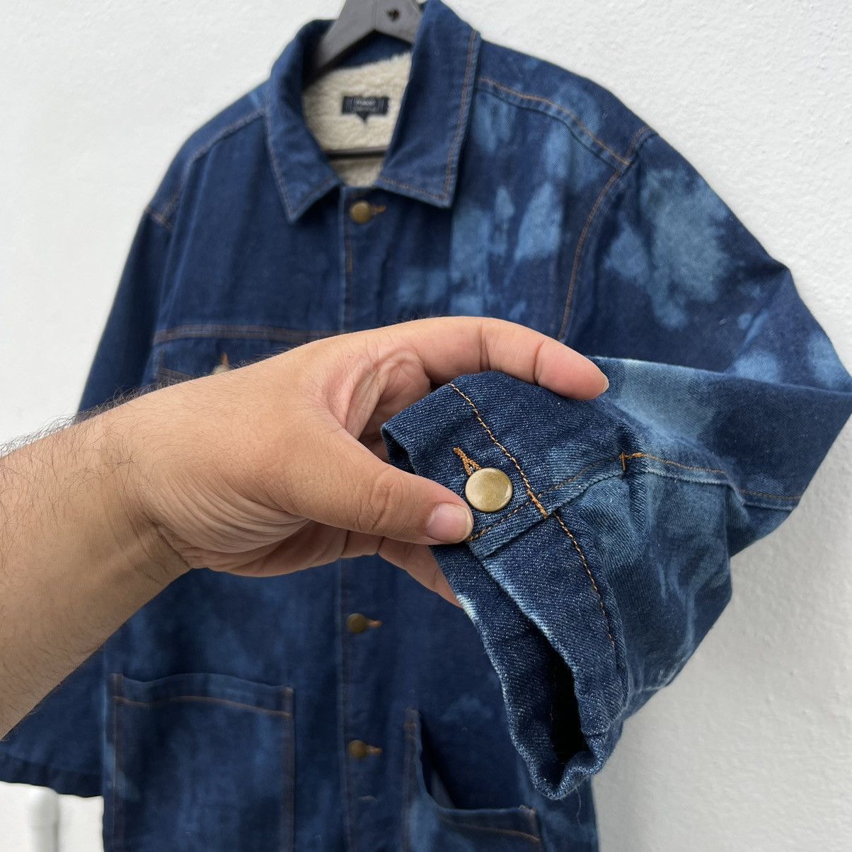 Japanese Brand RARE DESIM JACKET ACID WASH CARGO JACKET FRANCO COLLEZIONI Size US M / EU 48-50 / 2 - 9 Thumbnail