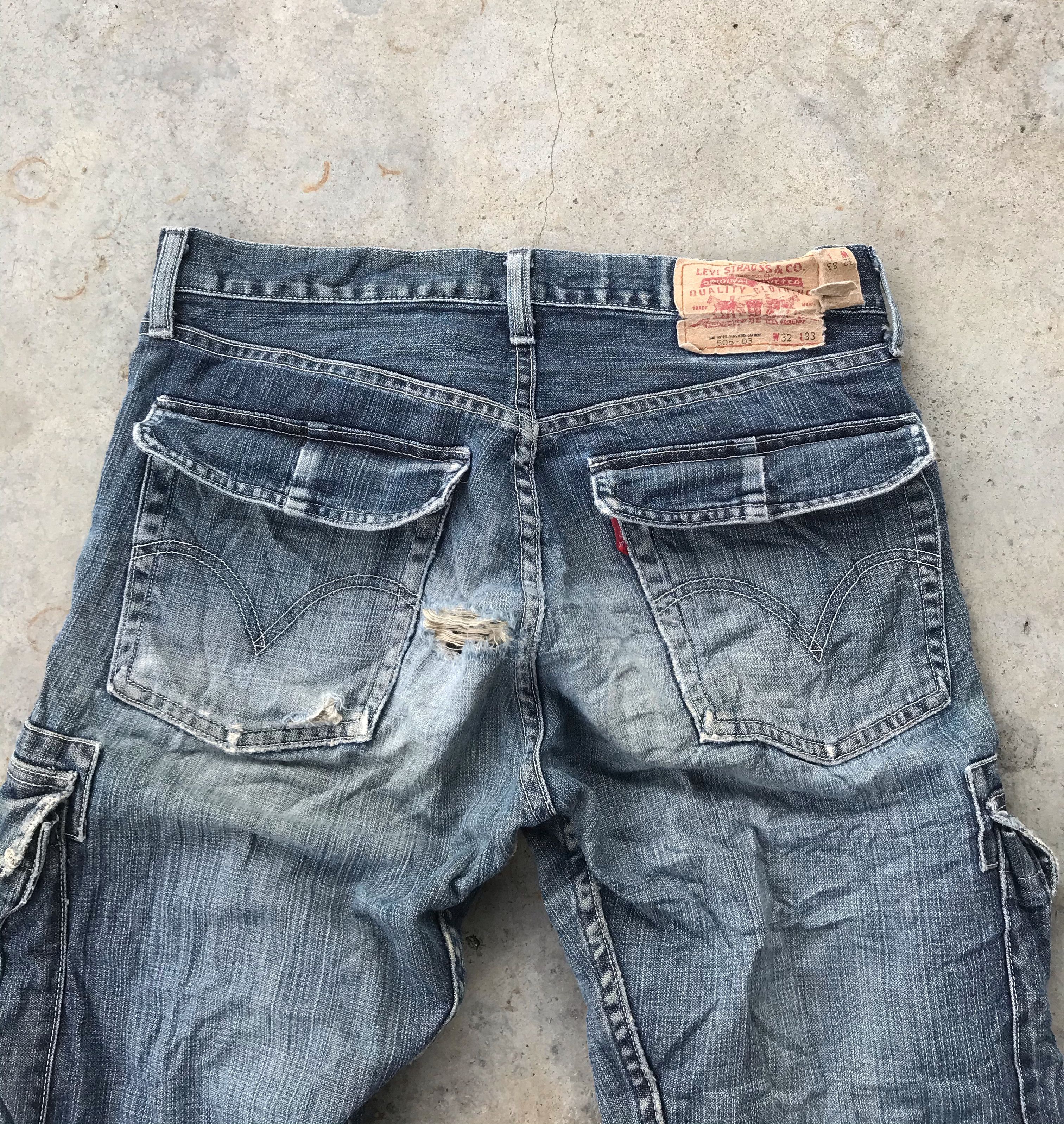 Levi's Levis dark blue denim cargo pants Size US 30 / EU 46 - 7 Thumbnail