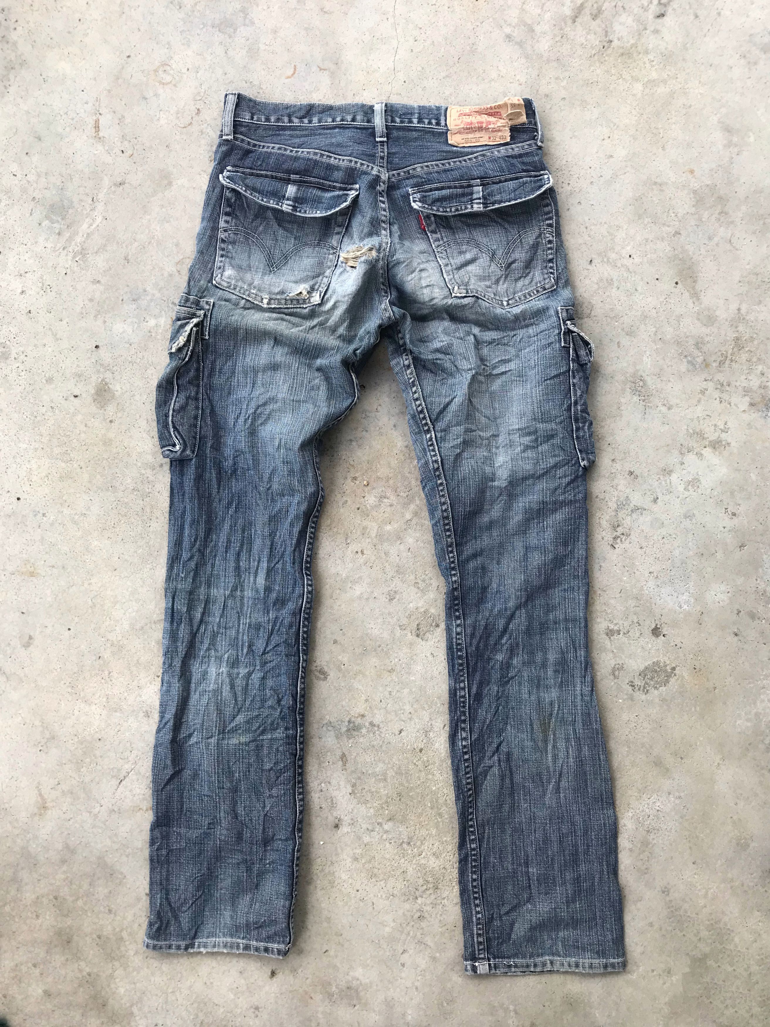 Levi's Levis dark blue denim cargo pants Size US 30 / EU 46 - 6 Thumbnail