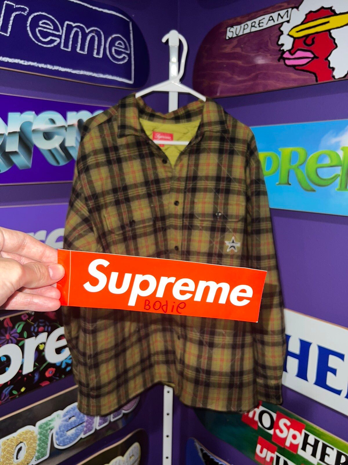 Supreme Supreme Quilted Plaid Flannel Shirt | Grailed