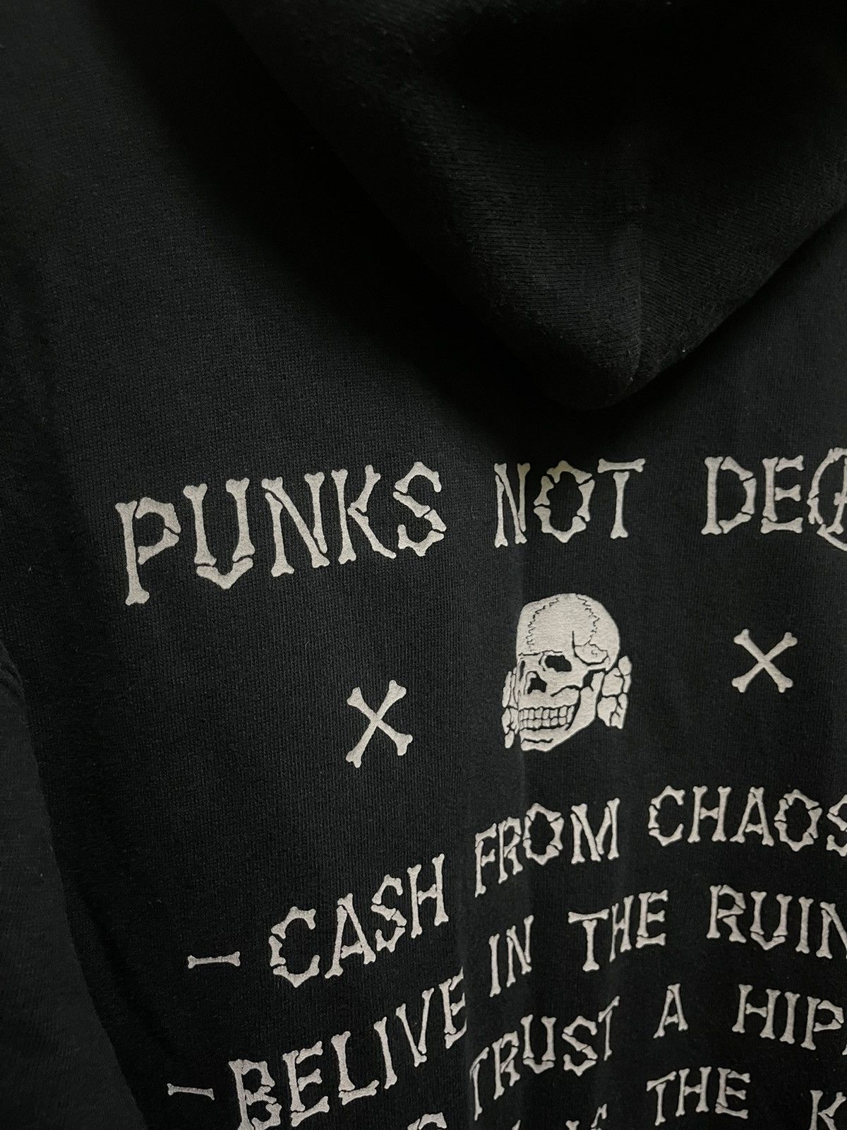 Japanese Brand Punk Not Dead Back Hit Zipper Hoodie Black Size US L / EU 52-54 / 3 - 11 Thumbnail