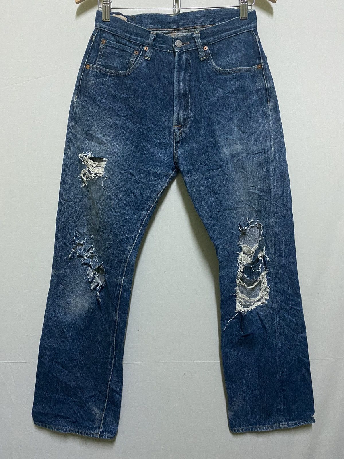 45rpm × Japanese Brand 45rpm Thrashed Denim Selvedge Japan Size US 26 / EU 42 - 1 Thumbnail