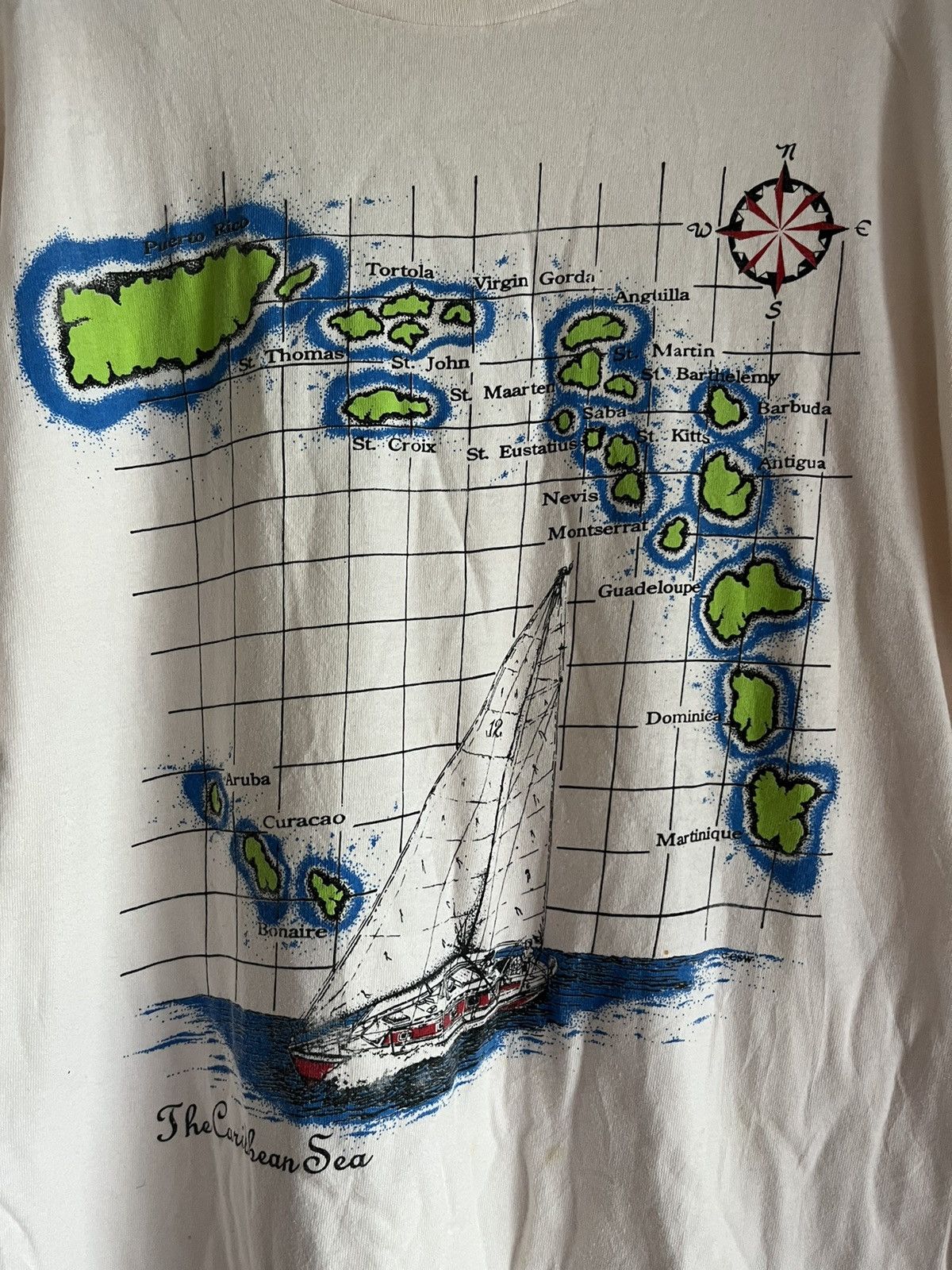 Vintage The caribbean sea ft74 Size US L / EU 52-54 / 3 - 2 Thumbnail
