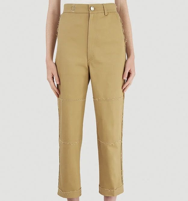 image of Ader Error Raw Edge Pants in Beige, Men's (Size 30)