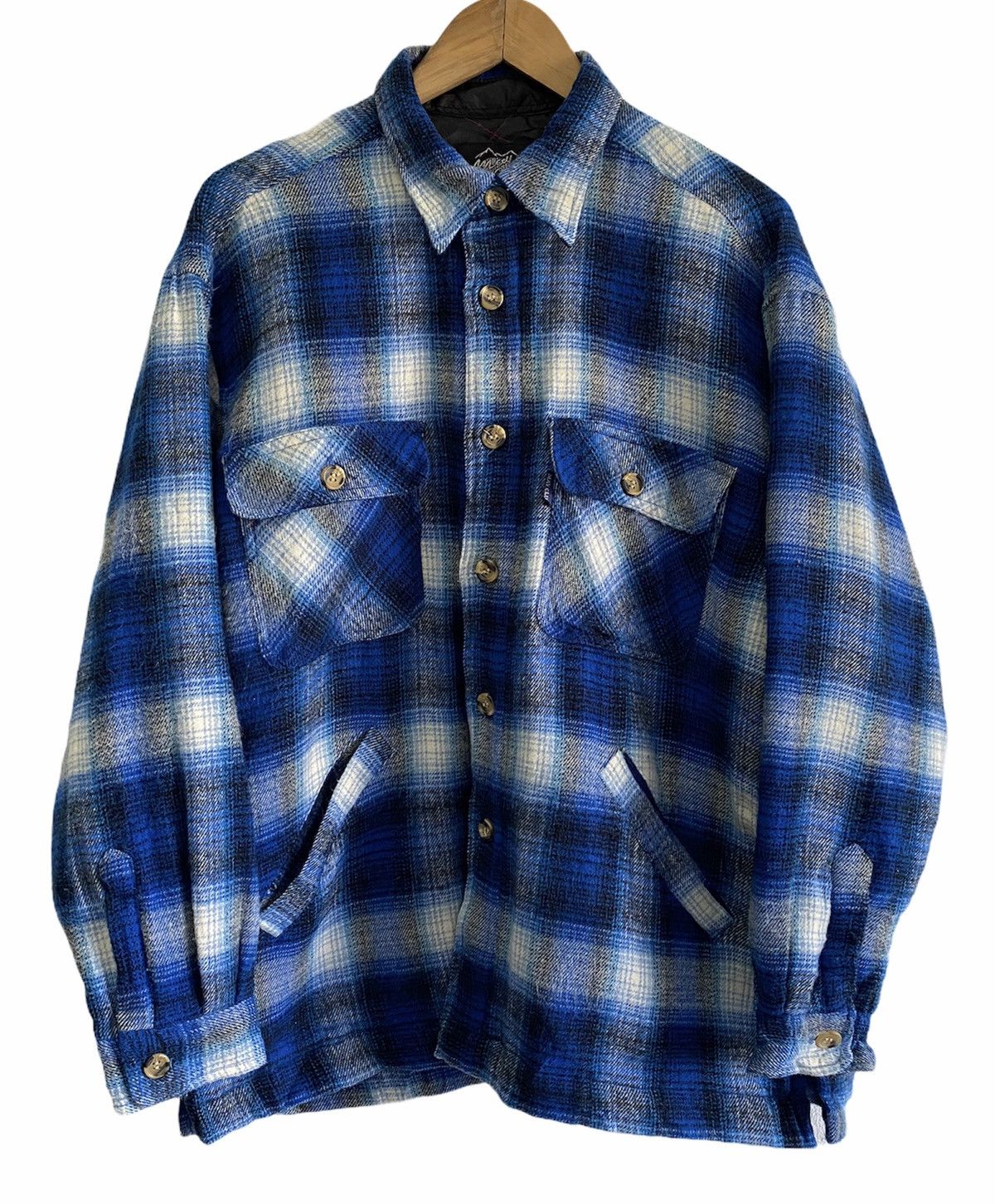 The Real McCoy's 🔥Vintage McCoy’s Blue Flannel Checked Button Up Jacket Size US M / EU 48-50 / 2 - 3 Thumbnail