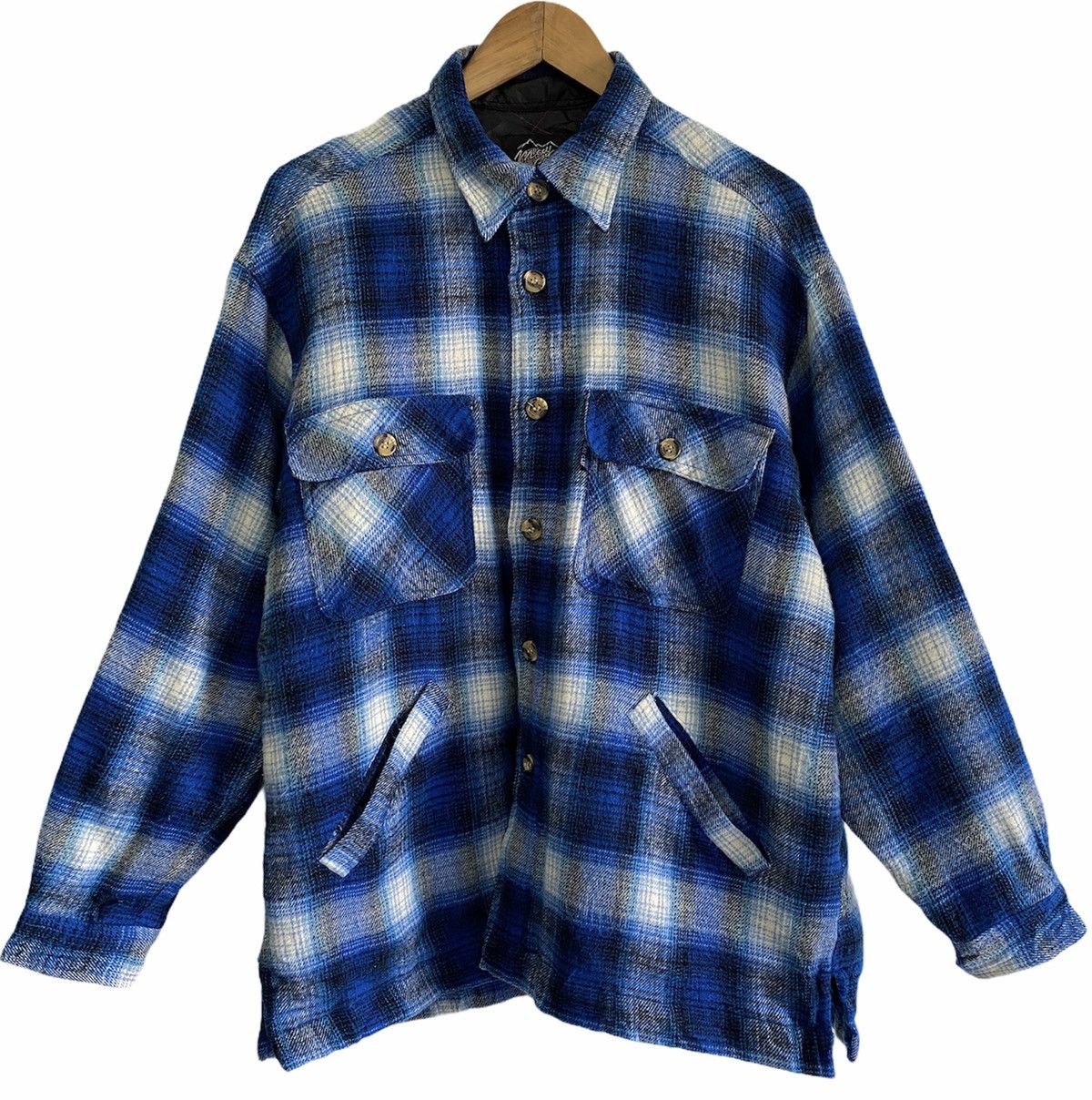 The Real McCoy's 🔥Vintage McCoy’s Blue Flannel Checked Button Up Jacket Size US M / EU 48-50 / 2 - 1 Thumbnail