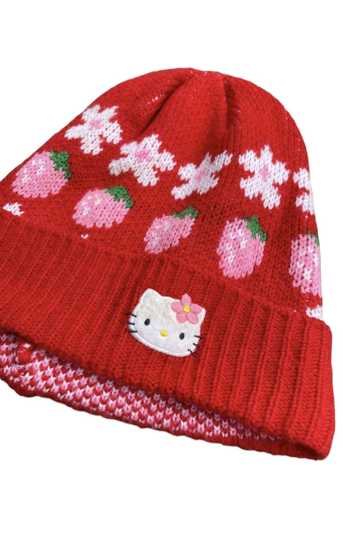 Japanese Brand Vintage Hello Kitty Sanrio Japan Beanie Hats Size ONE SIZE - 3 Thumbnail