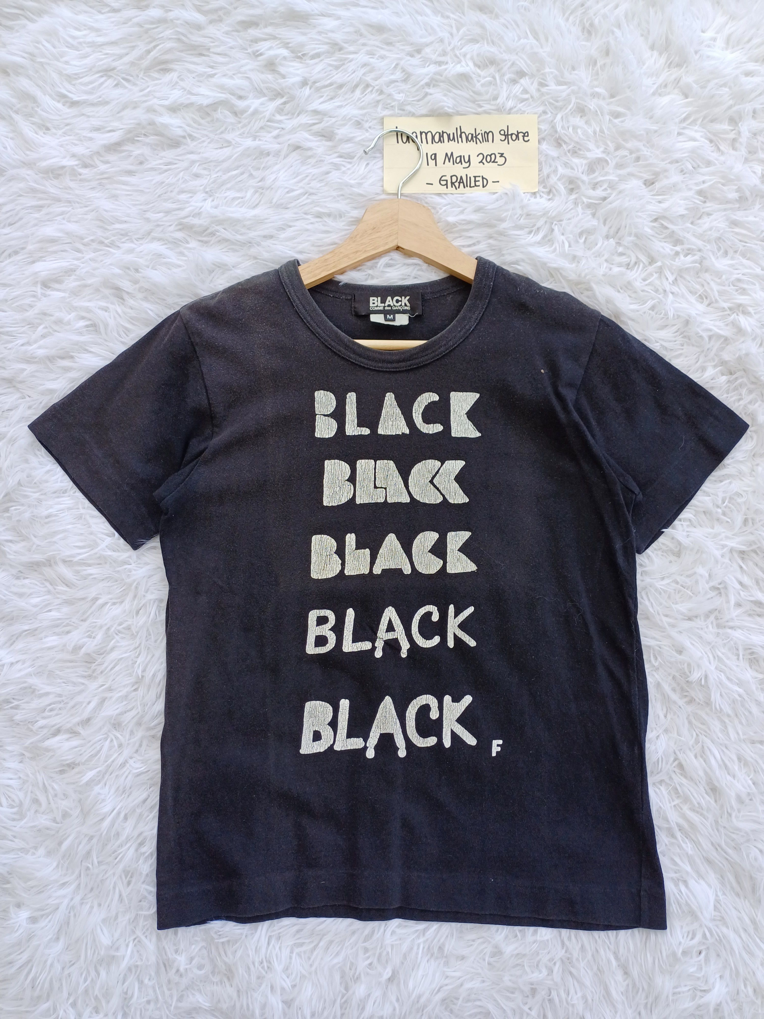 Comme des Garcons Rare Comme Des Garcons AD 2011 Black Black Tshirt Size US S / EU 44-46 / 1 - 1 Thumbnail