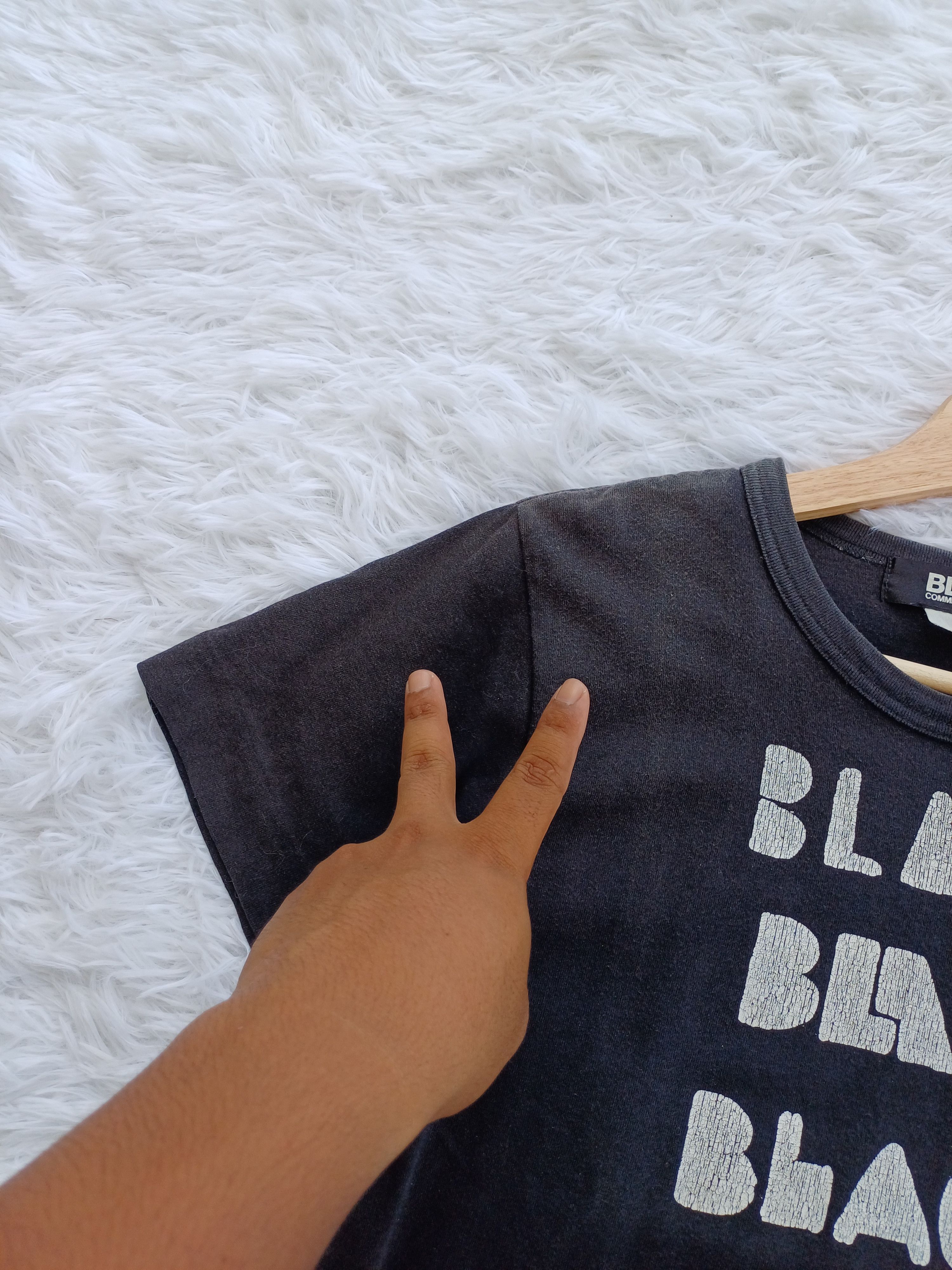 Comme des Garcons Rare Comme Des Garcons AD 2011 Black Black Tshirt Size US S / EU 44-46 / 1 - 8 Thumbnail