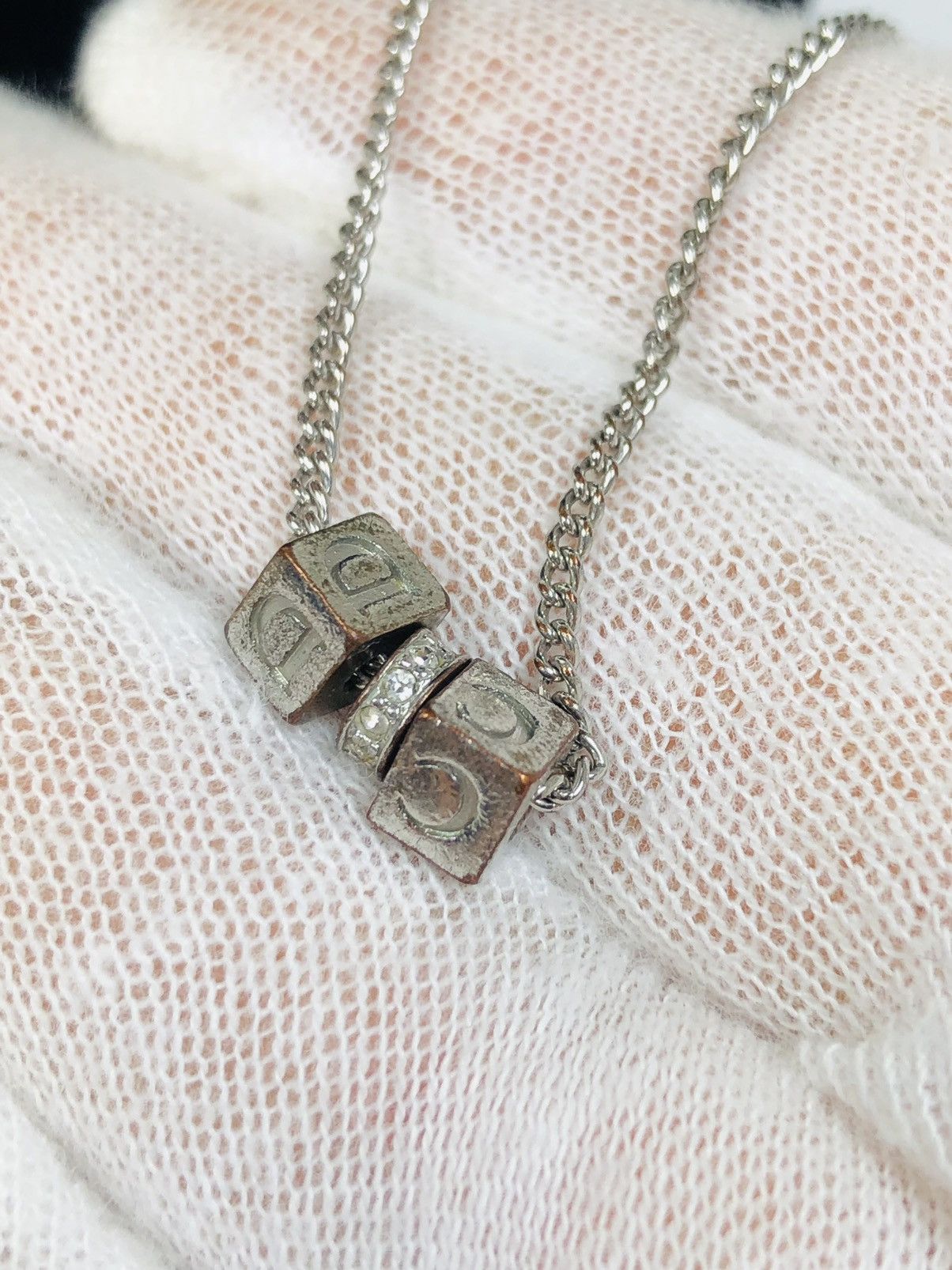 image of Dior Cd Dice Bracelet in Silver, Men's
