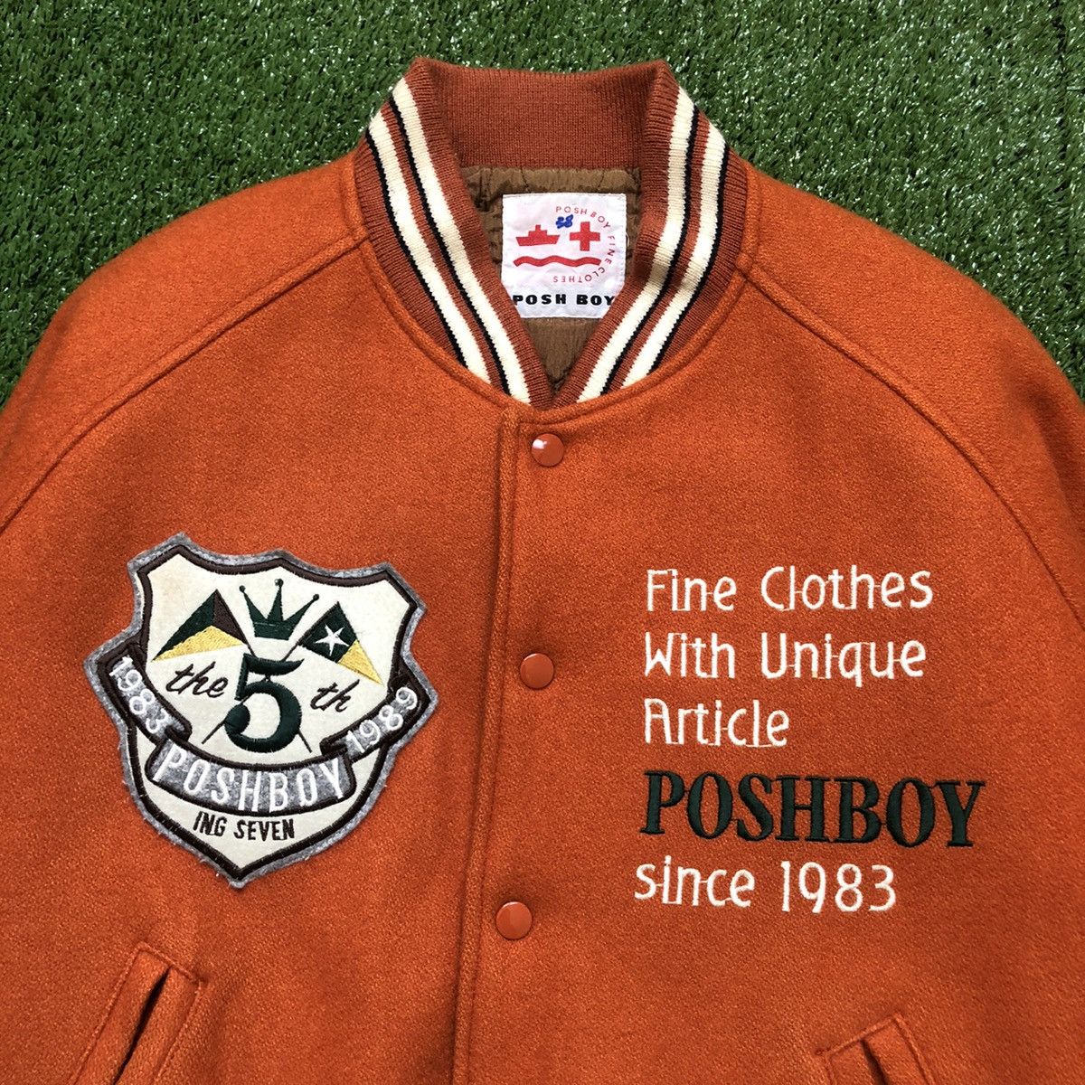 Japanese Brand × Vintage Vintage Poshboy Wool Blend Letterman Varsity Jacket Size US L / EU 52-54 / 3 - 5 Thumbnail