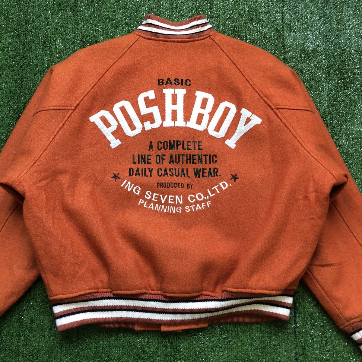 Japanese Brand × Vintage Vintage Poshboy Wool Blend Letterman Varsity Jacket Size US L / EU 52-54 / 3 - 9 Thumbnail