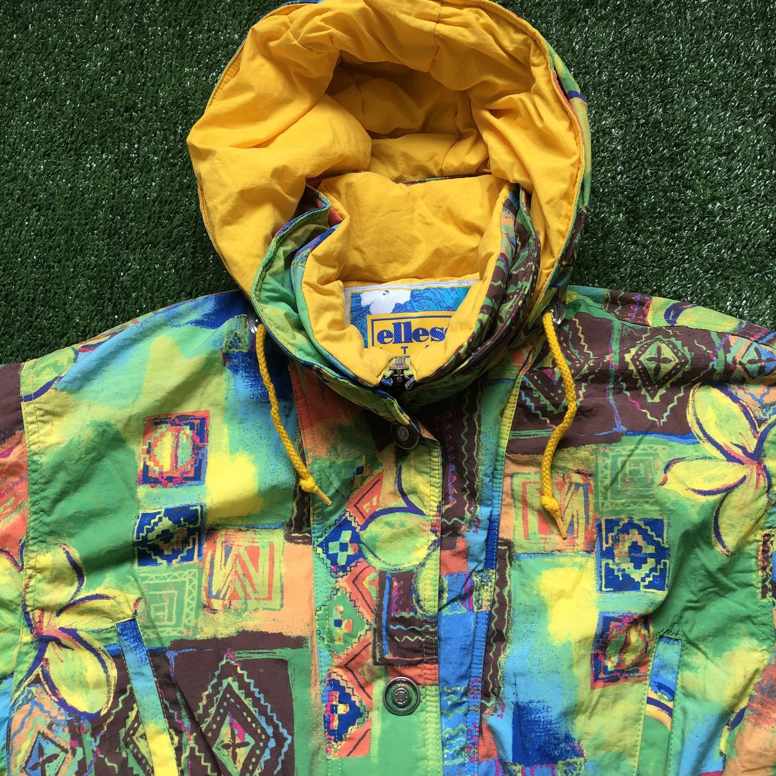 Ellesse × Vintage Vintage Ellesse Floral Ski Bomber Jacket Size US M / EU 48-50 / 2 - 5 Thumbnail