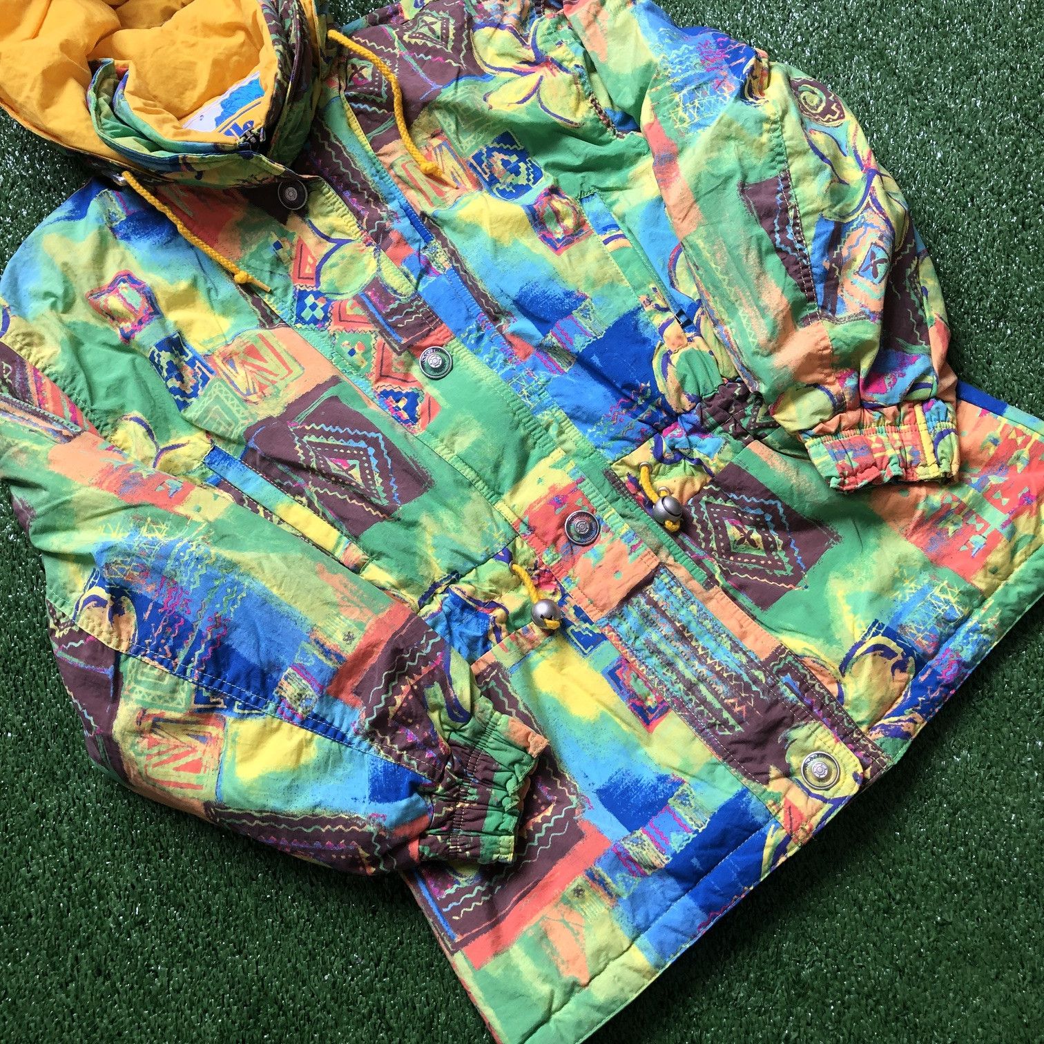 Ellesse × Vintage Vintage Ellesse Floral Ski Bomber Jacket Size US M / EU 48-50 / 2 - 2 Thumbnail