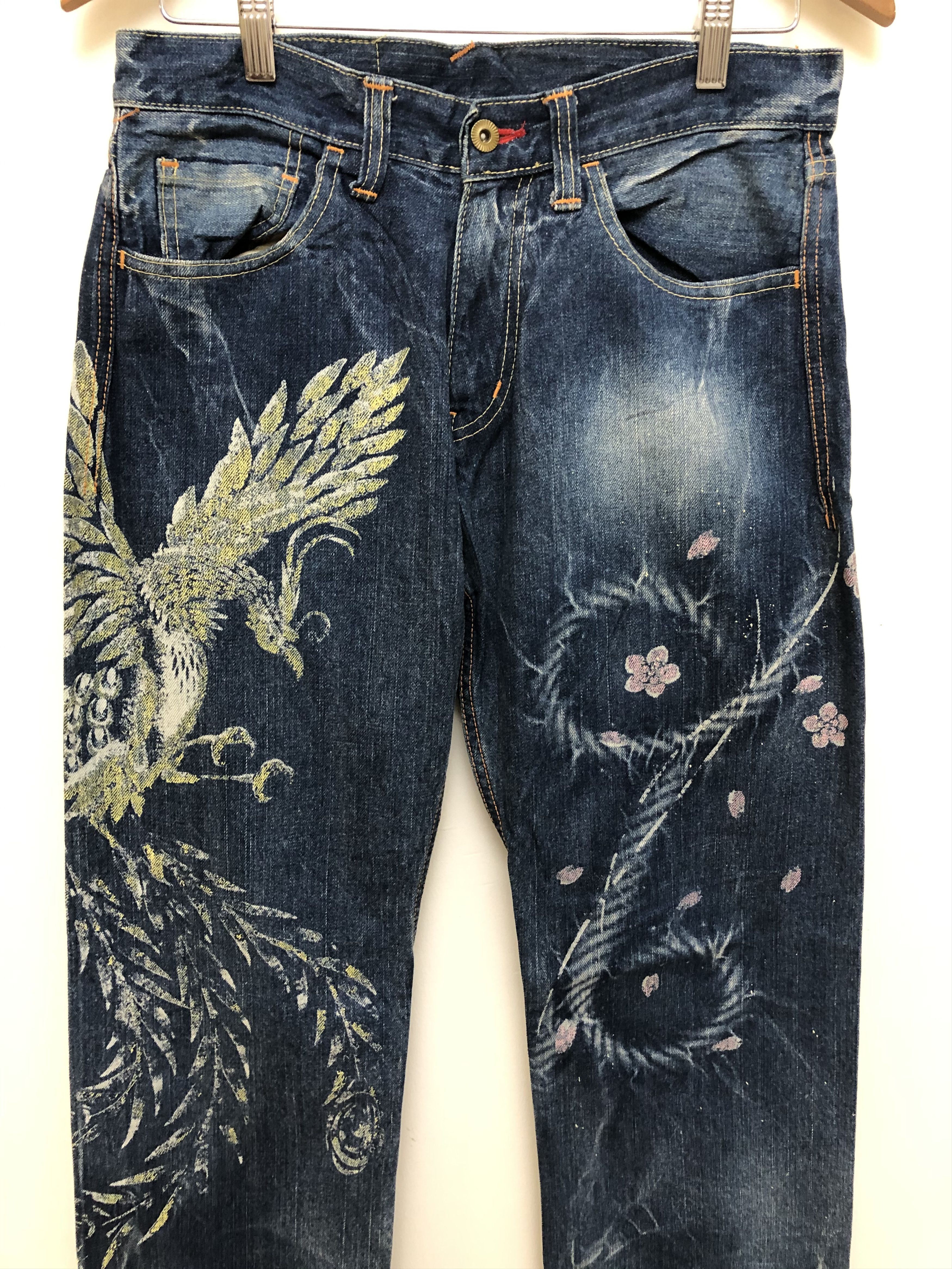 Eternal Japanese Traditional Phoenix Denim Jeans