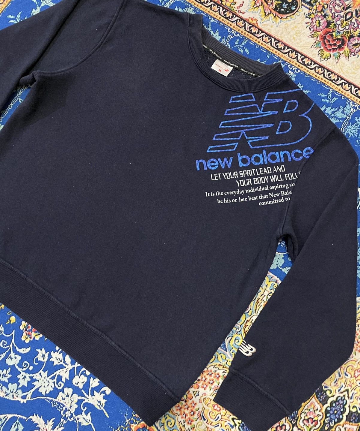 New Balance New Balance Spellout Crewneck Sweatshirt Size US L / EU 52-54 / 3 - 2 Thumbnail