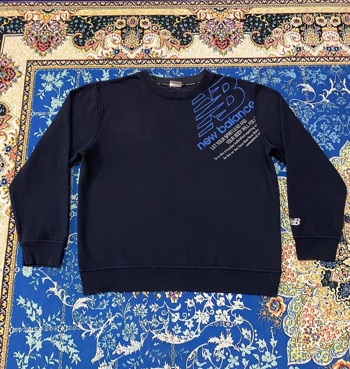 New Balance New Balance Spellout Crewneck Sweatshirt Size US L / EU 52-54 / 3 - 1 Thumbnail
