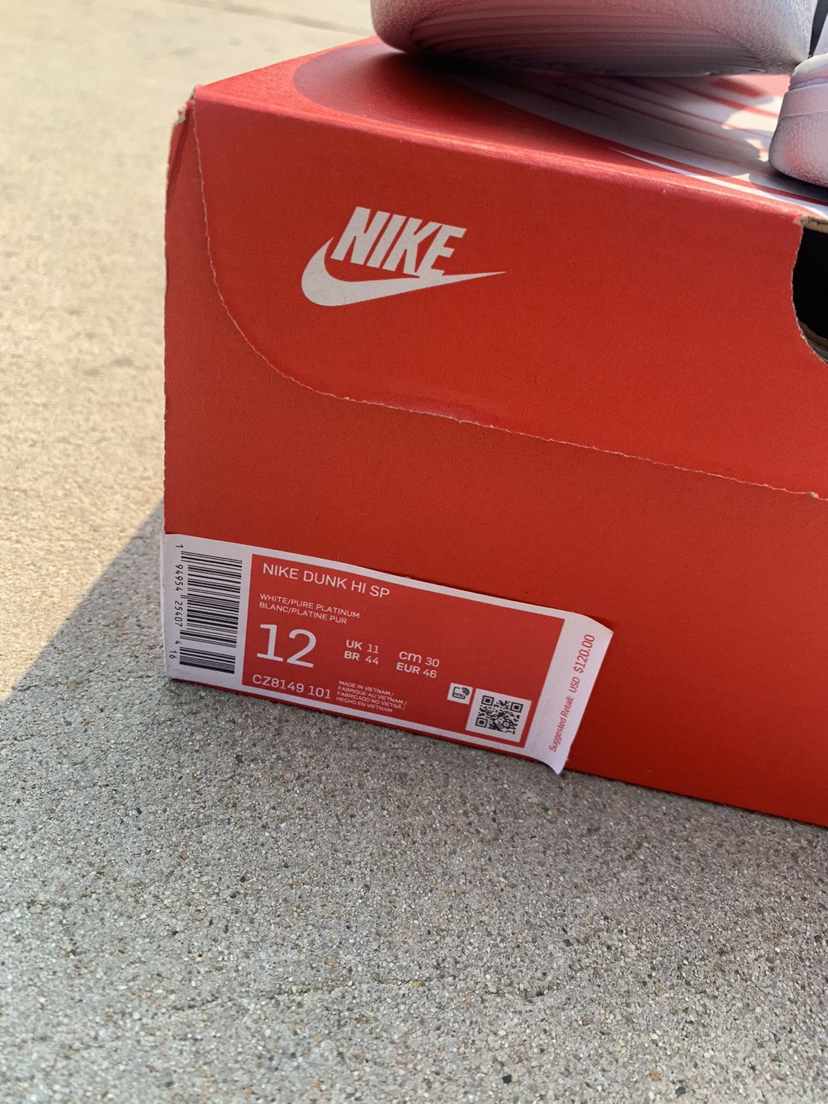 Nike Nike Dunk High “Pure Platinum” 12 Size US 12 / EU 45 - 7 Thumbnail