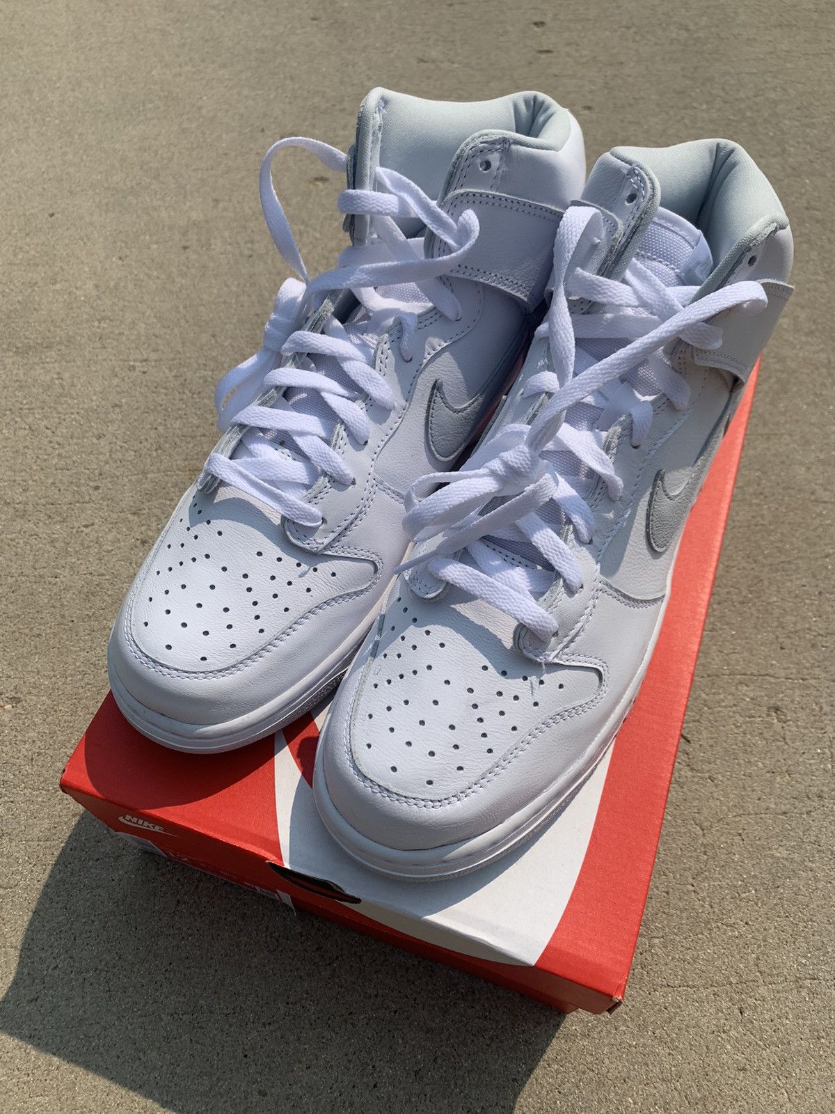 Nike Nike Dunk High “Pure Platinum” 12 Size US 12 / EU 45 - 1 Thumbnail