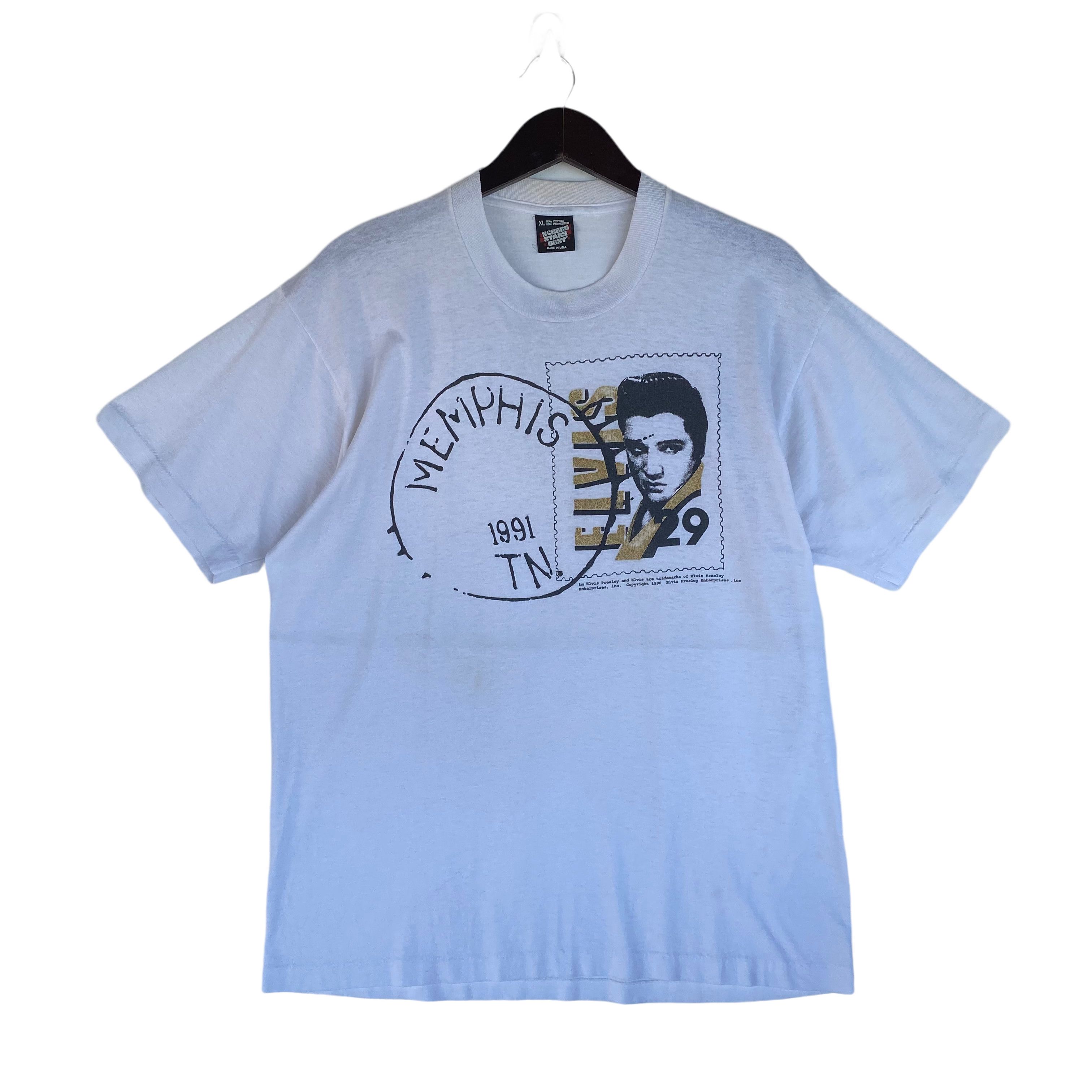 VINTAGE 1990 ELVIS PRESLEY singer musician rockabilly shirt