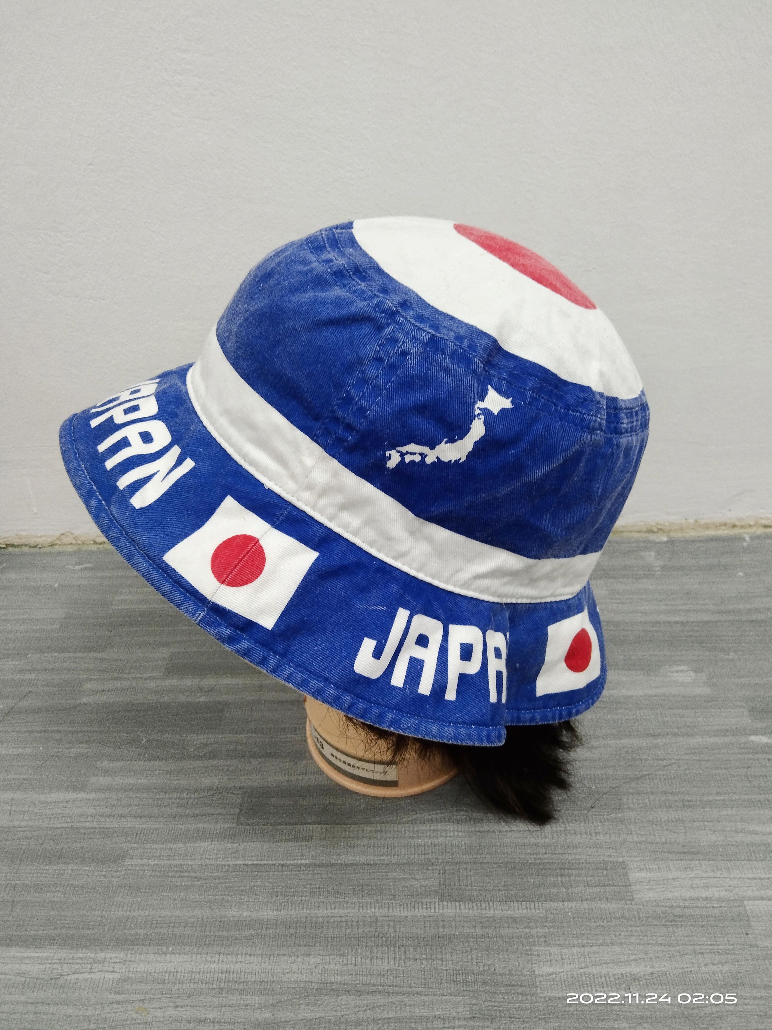 Japanese Brand JAPAN FLAG SPELLOUT FADED BUCKET HAT Size ONE SIZE - 3 Thumbnail