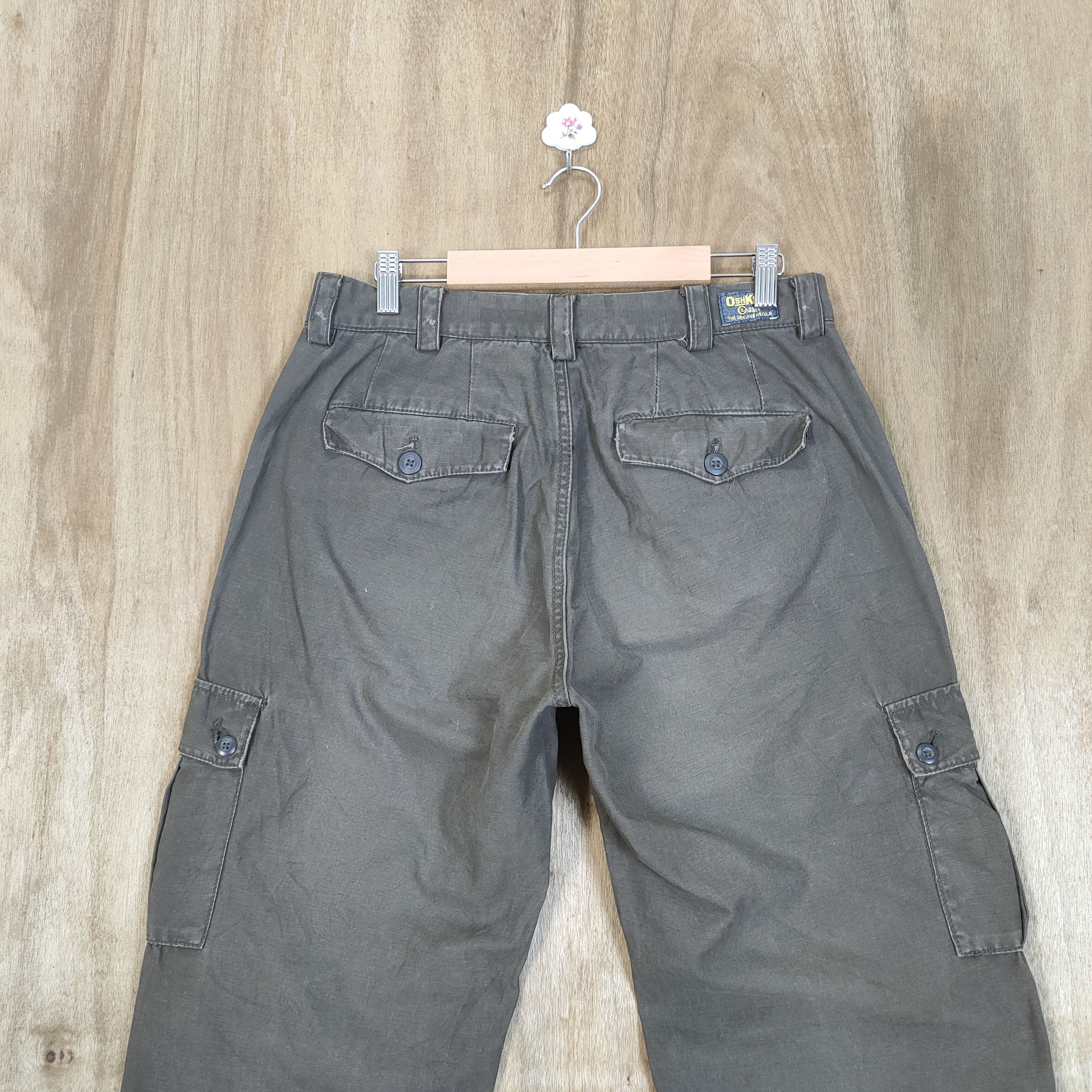 Oshkosh VINTAGE BROWN BAGGY CARGO PANTS Size US 32 / EU 48 - 7 Thumbnail