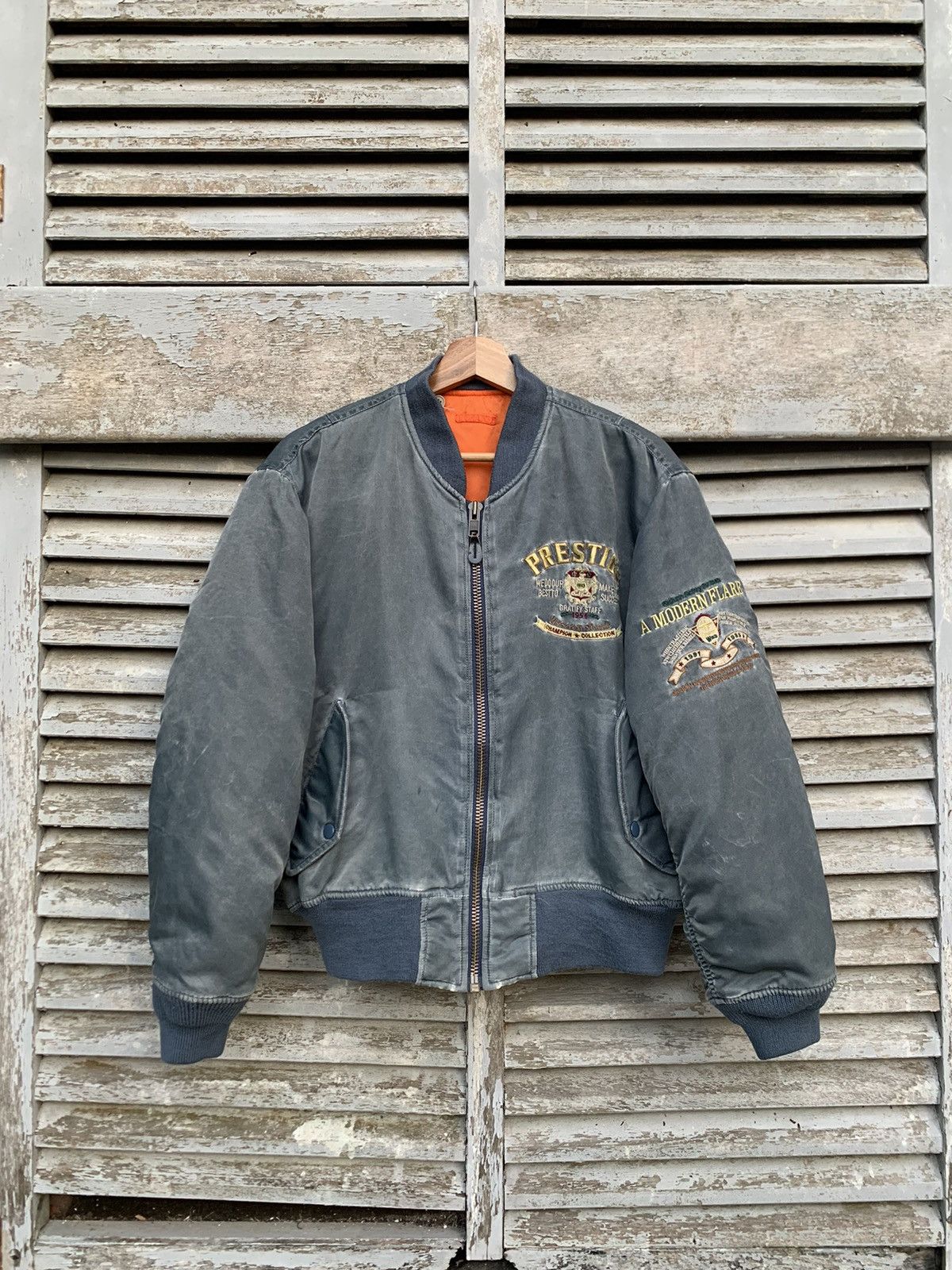 Vintage 🪖Vintage FADED MA-1 Flyers Man Intermediate Bomber Jacket Size US M / EU 48-50 / 2 - 1 Thumbnail