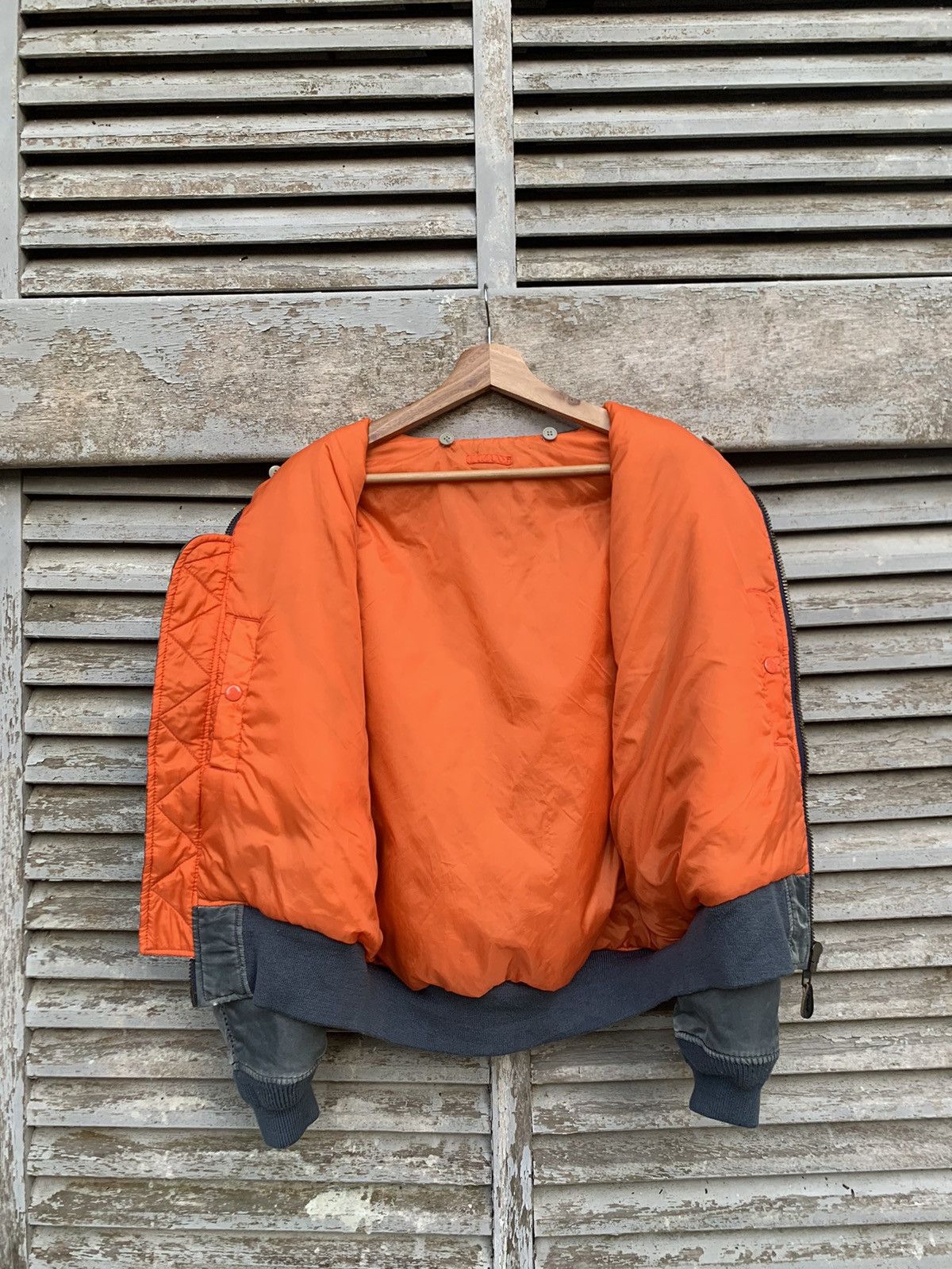 Vintage 🪖Vintage FADED MA-1 Flyers Man Intermediate Bomber Jacket Size US M / EU 48-50 / 2 - 9 Thumbnail