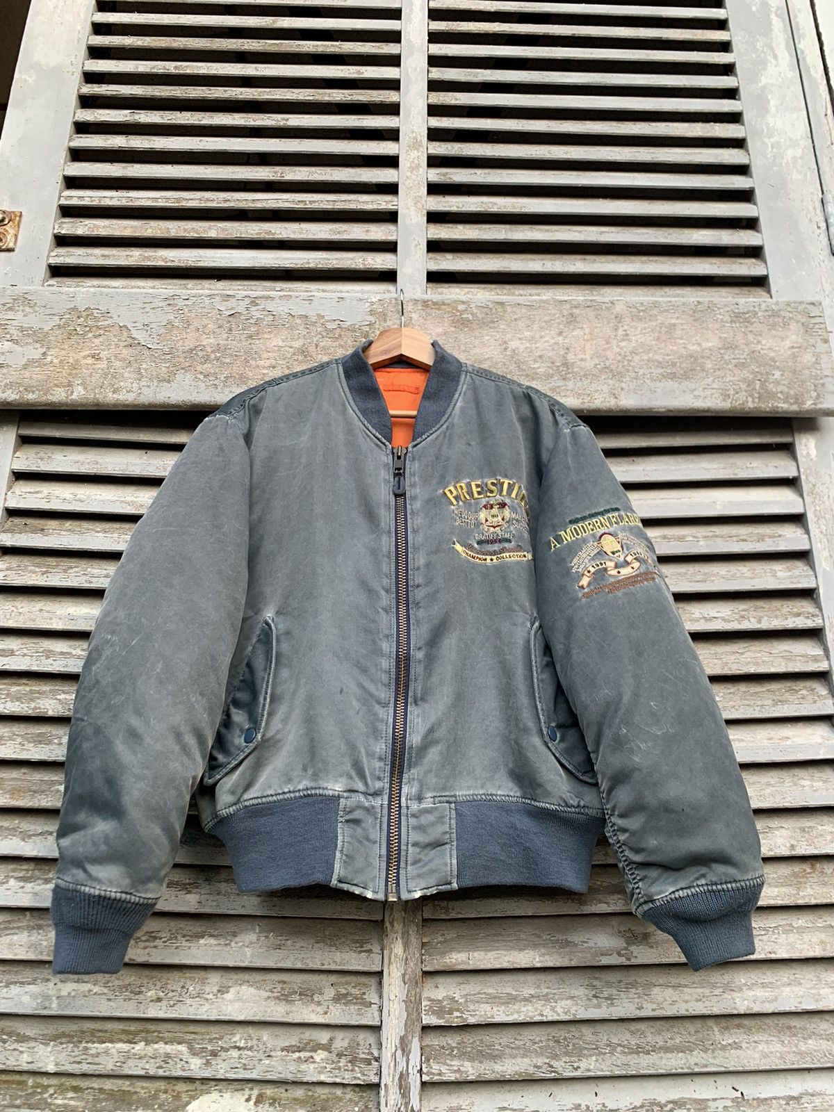 Vintage 🪖Vintage FADED MA-1 Flyers Man Intermediate Bomber Jacket Size US M / EU 48-50 / 2 - 6 Thumbnail