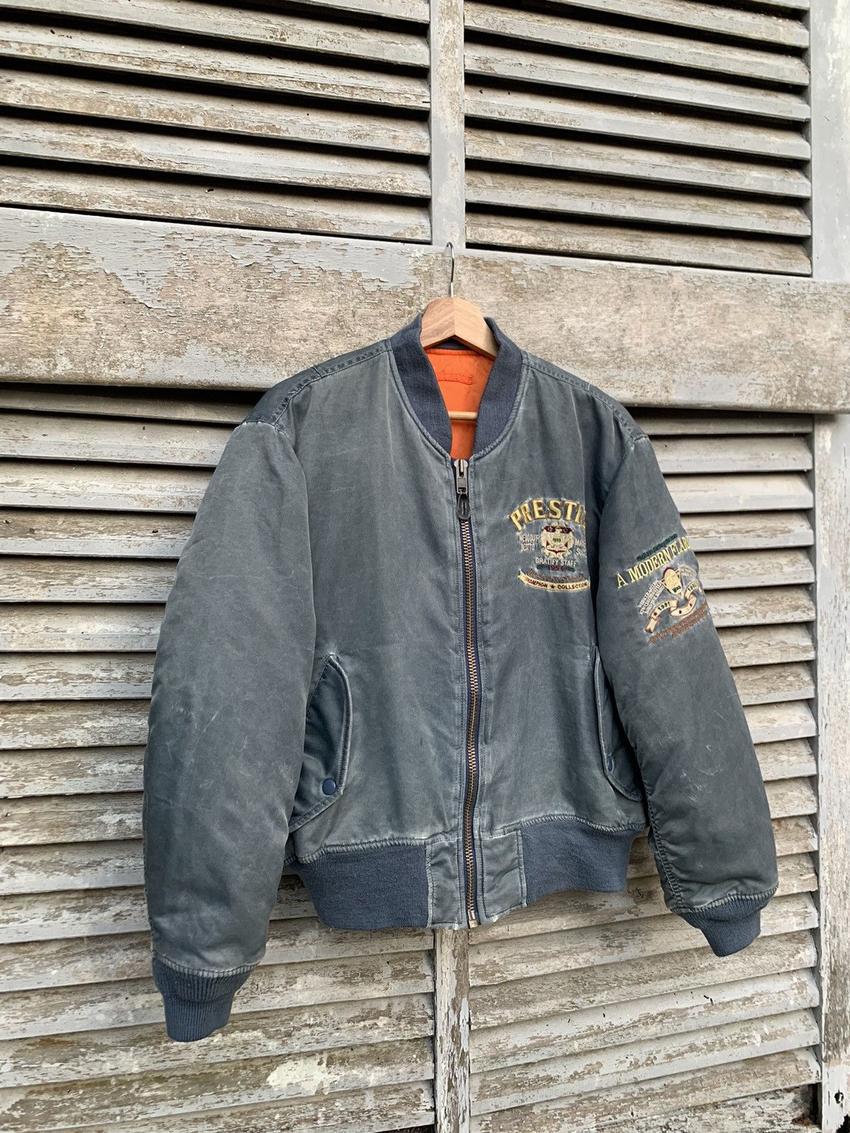 Vintage 🪖Vintage FADED MA-1 Flyers Man Intermediate Bomber Jacket Size US M / EU 48-50 / 2 - 3 Thumbnail