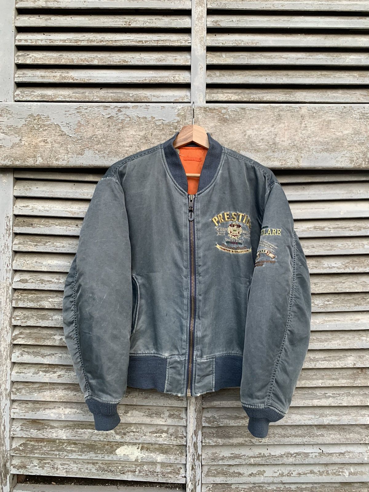 Vintage 🪖Vintage FADED MA-1 Flyers Man Intermediate Bomber Jacket Size US M / EU 48-50 / 2 - 7 Thumbnail