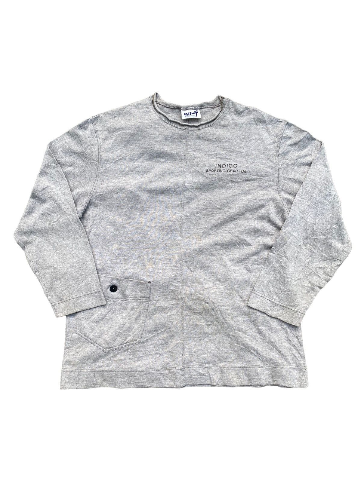 image of Hai Sporting Gear x Issey Miyake Vintage Issey Miyake Sporting Gear Hai Shirt. D in Grey (Size Medi