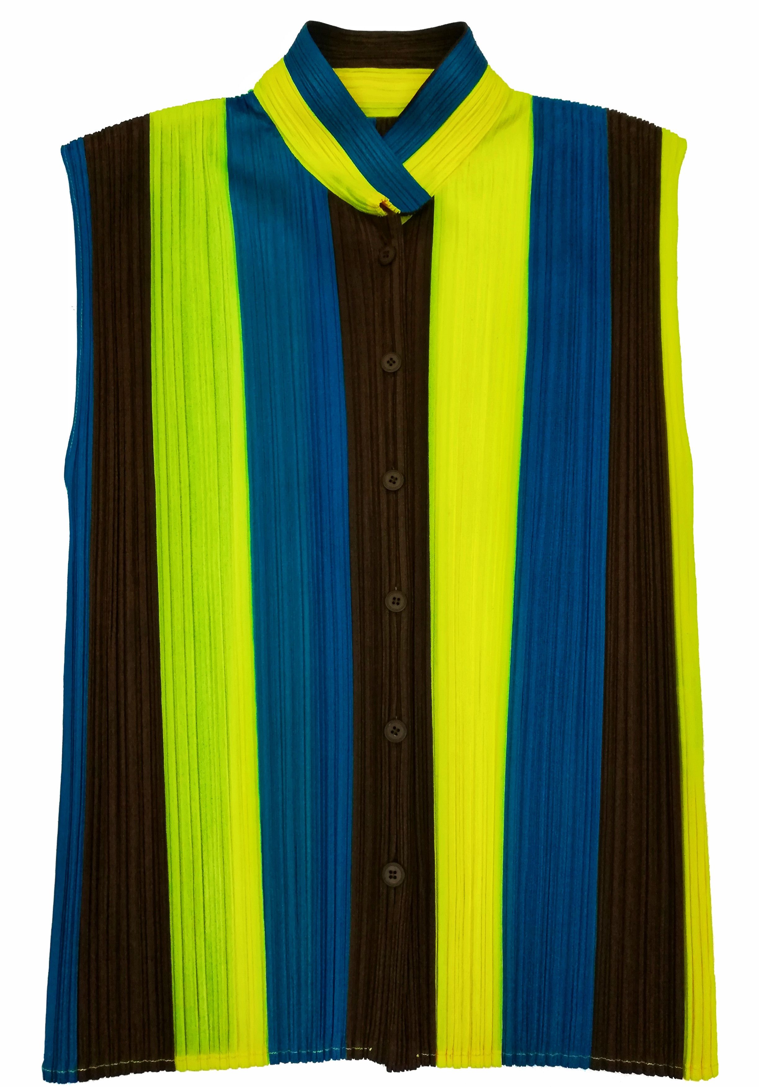 Issey Miyake 🔥Pleats Please By ISSEY MIYAKE Multicolour Sleeveless🔥 Size US M / EU 48-50 / 2 - 1 Thumbnail