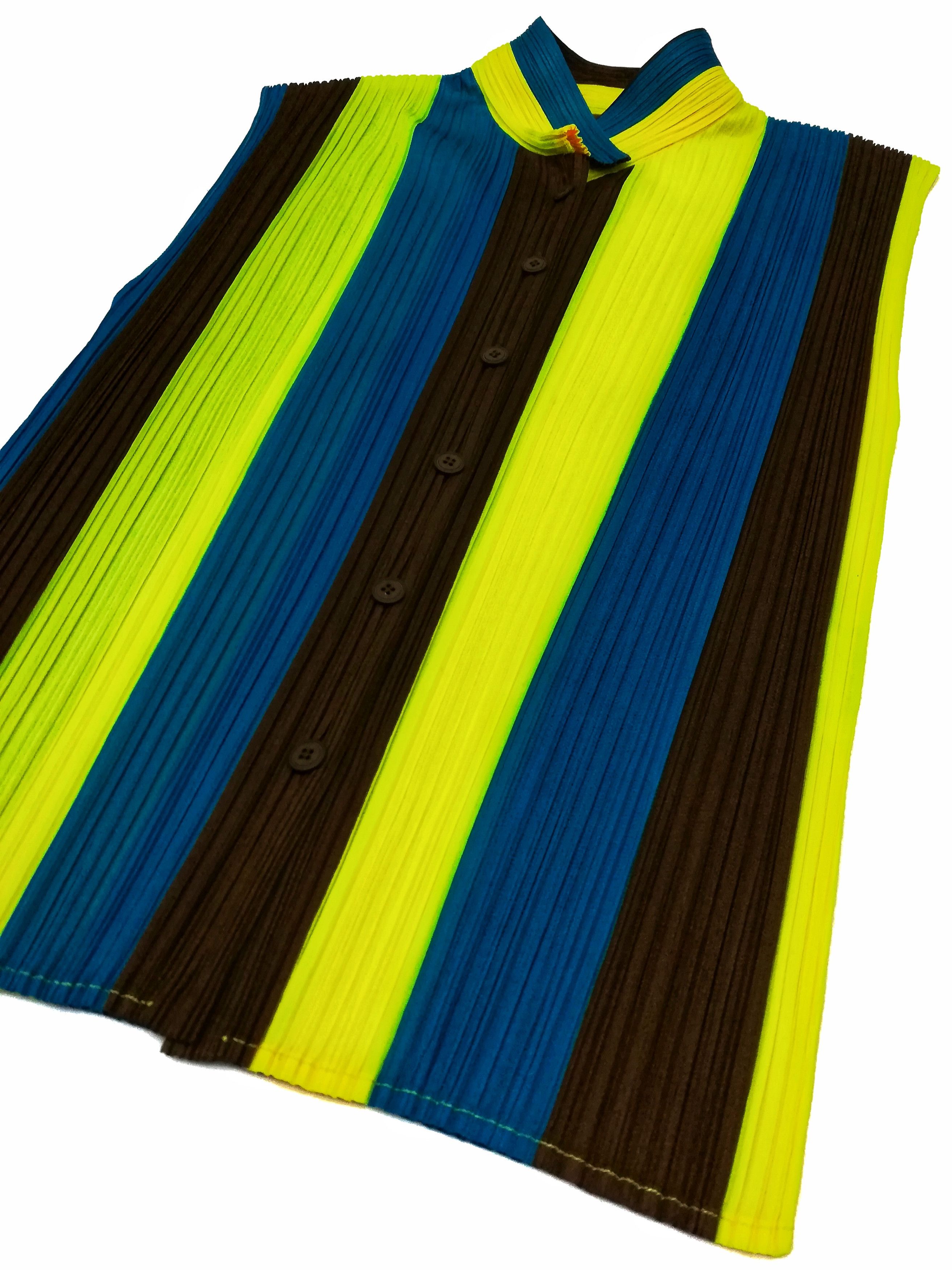 Issey Miyake 🔥Pleats Please By ISSEY MIYAKE Multicolour Sleeveless🔥 Size US M / EU 48-50 / 2 - 3 Thumbnail