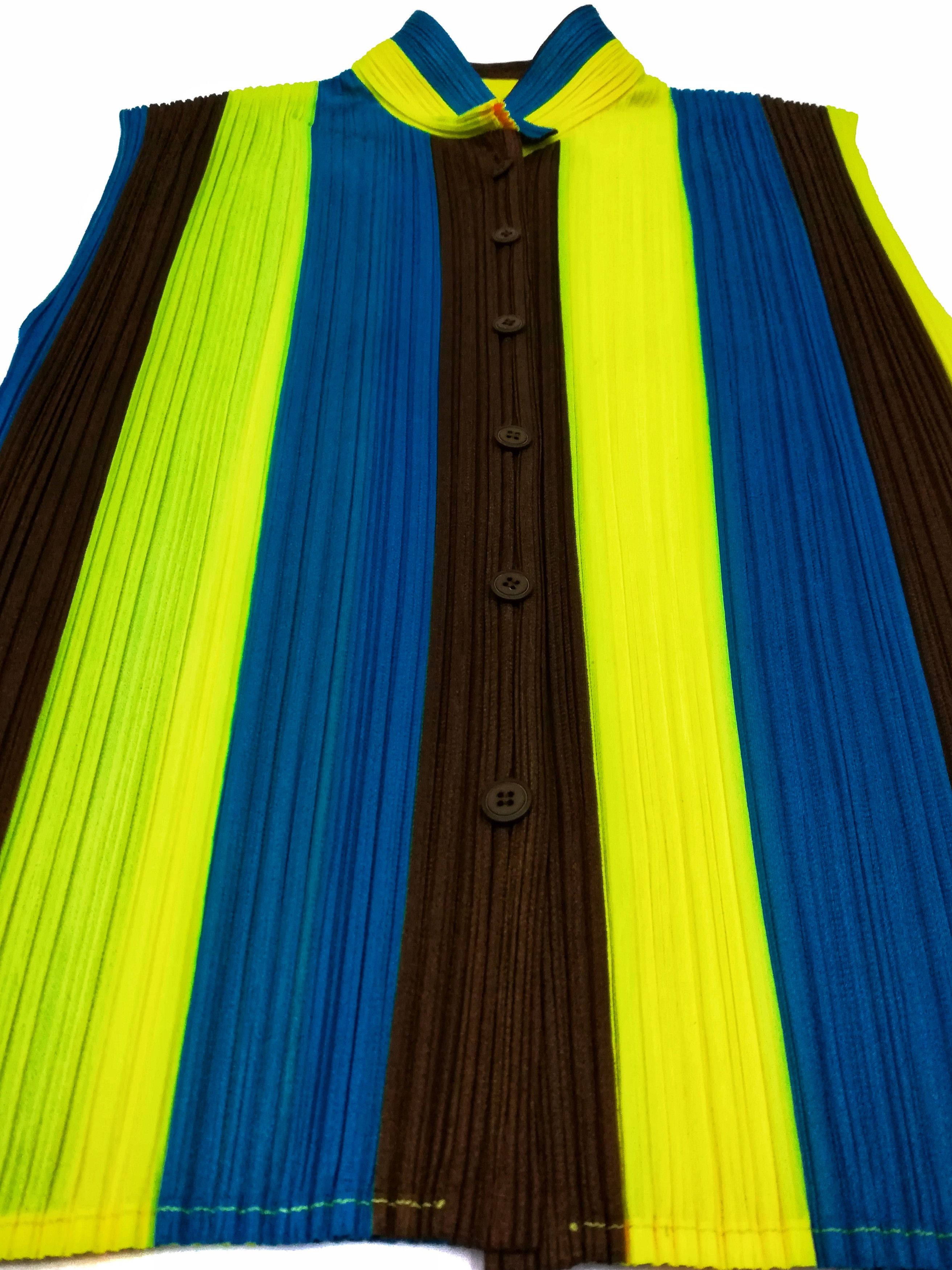 Issey Miyake 🔥Pleats Please By ISSEY MIYAKE Multicolour Sleeveless🔥 Size US M / EU 48-50 / 2 - 4 Thumbnail