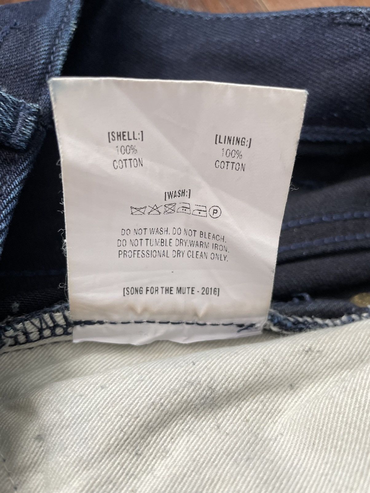 Song For The Mute Song for the Mute Wide Leg Stack Denim Jeans Indigo Size US 34 / EU 50 - 5 Thumbnail