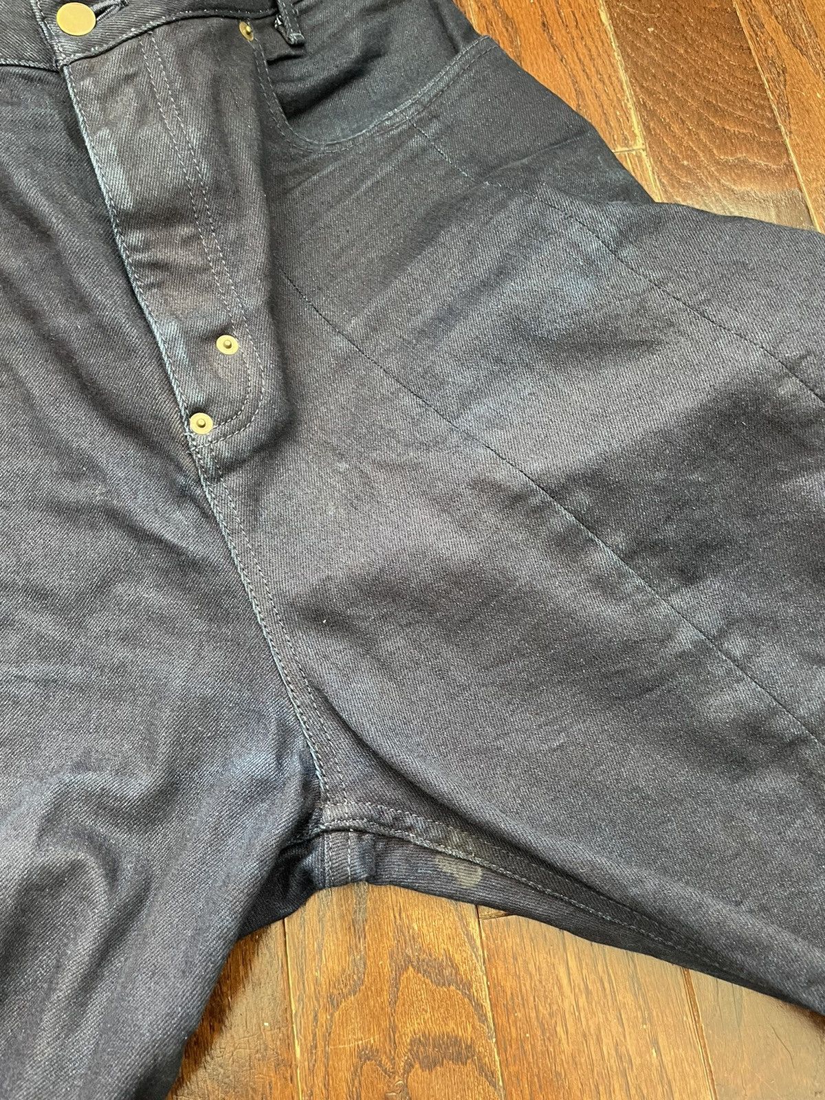 Song For The Mute Song for the Mute Wide Leg Stack Denim Jeans Indigo Size US 34 / EU 50 - 6 Thumbnail