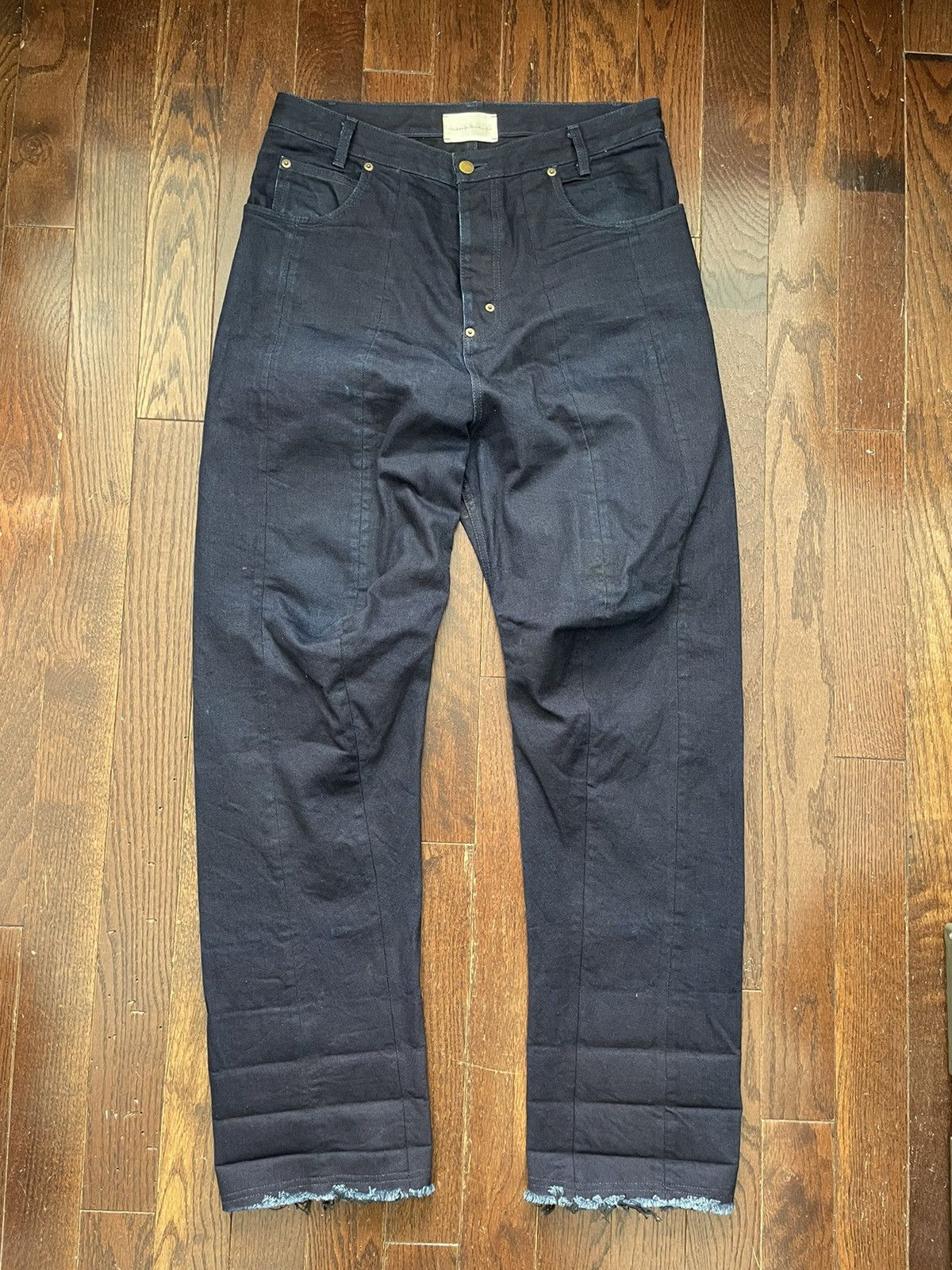 Song For The Mute Song for the Mute Wide Leg Stack Denim Jeans Indigo Size US 34 / EU 50 - 1 Thumbnail