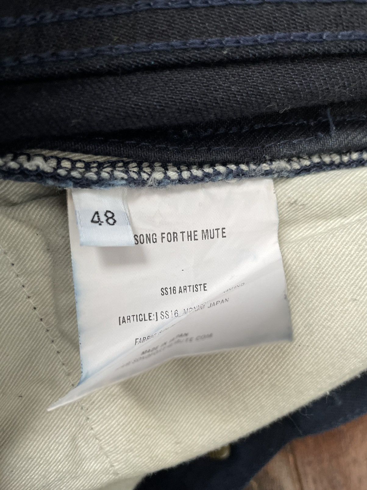 Song For The Mute Song for the Mute Wide Leg Stack Denim Jeans Indigo Size US 34 / EU 50 - 4 Thumbnail