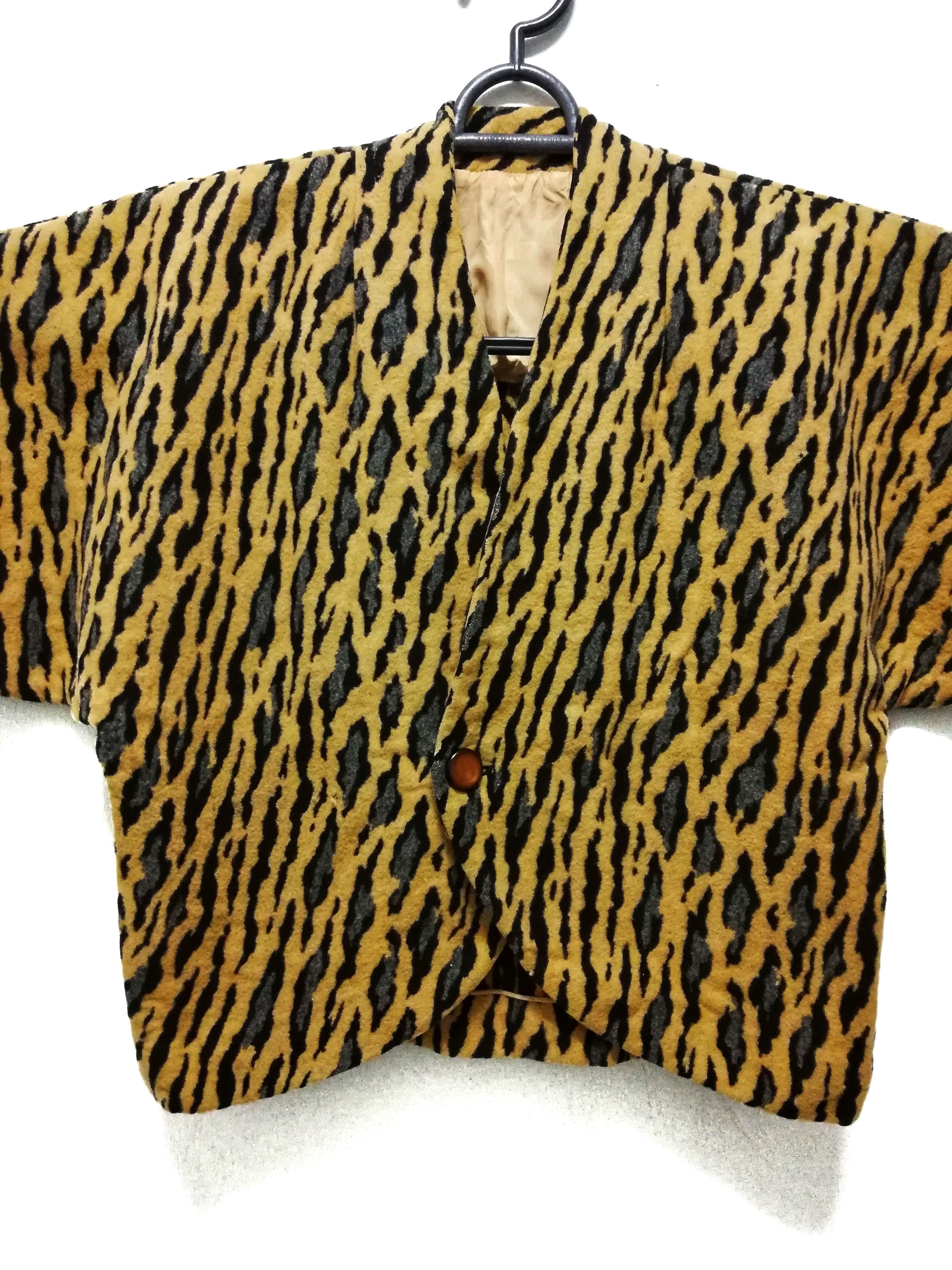 Japanese Brand × Vintage 🔥Hanten Kimono Traditional Wool Tiger Print Style Jacket🔥 Size US M / EU 48-50 / 2 - 3 Thumbnail