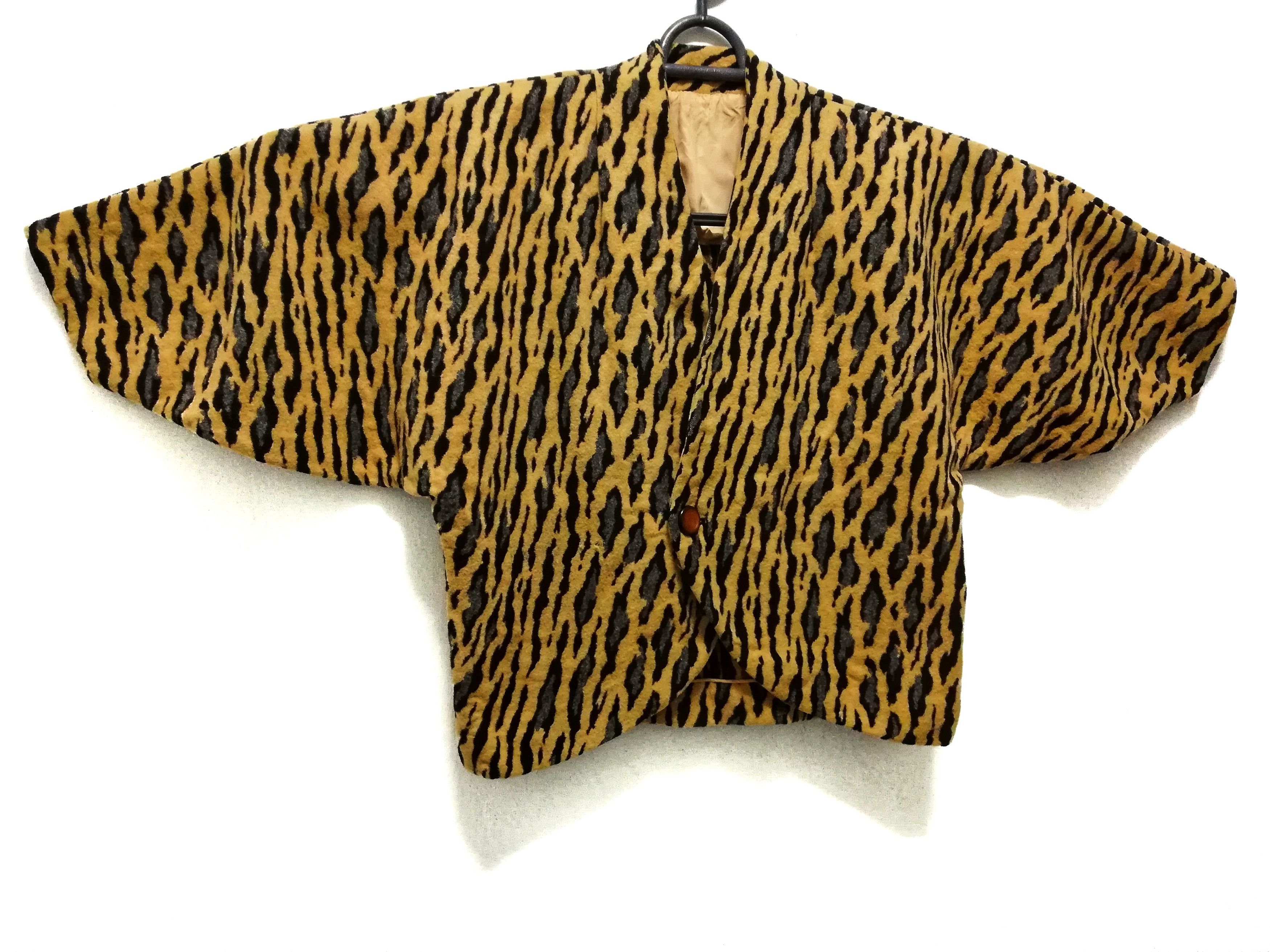Japanese Brand × Vintage 🔥Hanten Kimono Traditional Wool Tiger Print Style Jacket🔥 Size US M / EU 48-50 / 2 - 2 Thumbnail