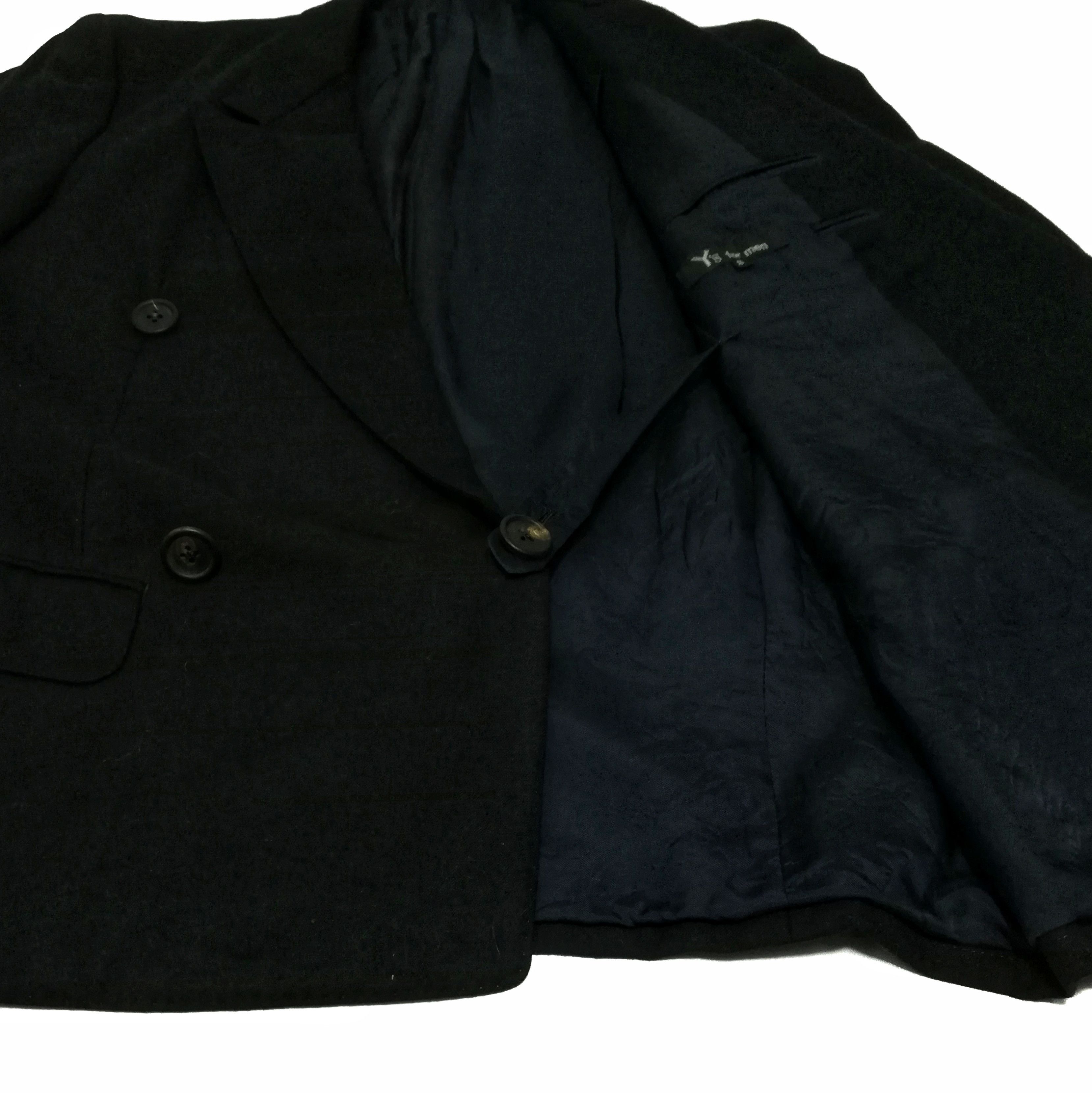 Y's for Men × Yohji Yamamoto 🔥GRAIL RARE Iconic💙 80's Gabbardine Wool Exclusive Blazer Size US S / EU 44-46 / 1 - 3 Thumbnail