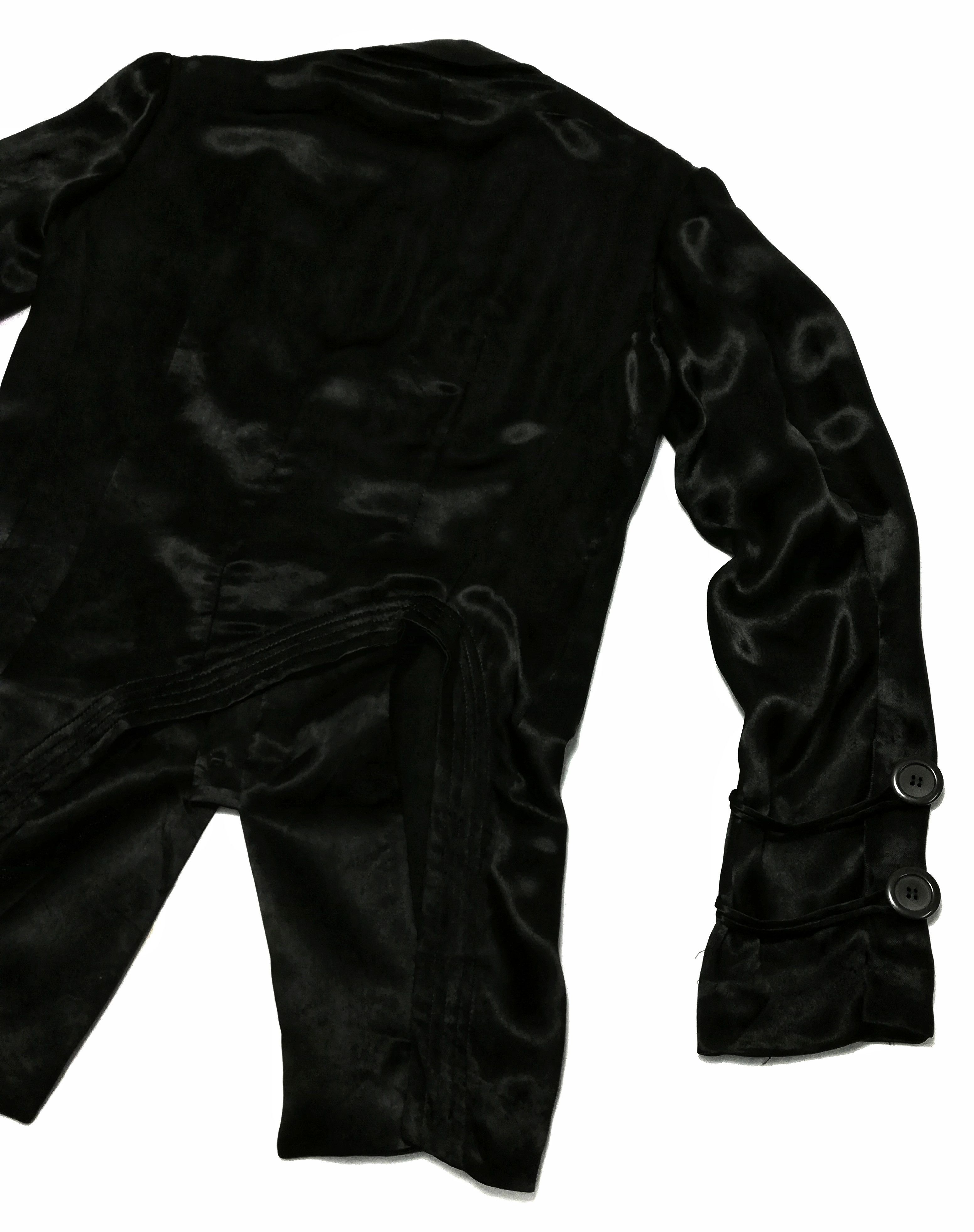 Yohji Yamamoto 🔥Y's Black By Yohji Yamamoto Shining Rayon Double Button🔥 Size US XS / EU 42 / 0 - 14 Thumbnail