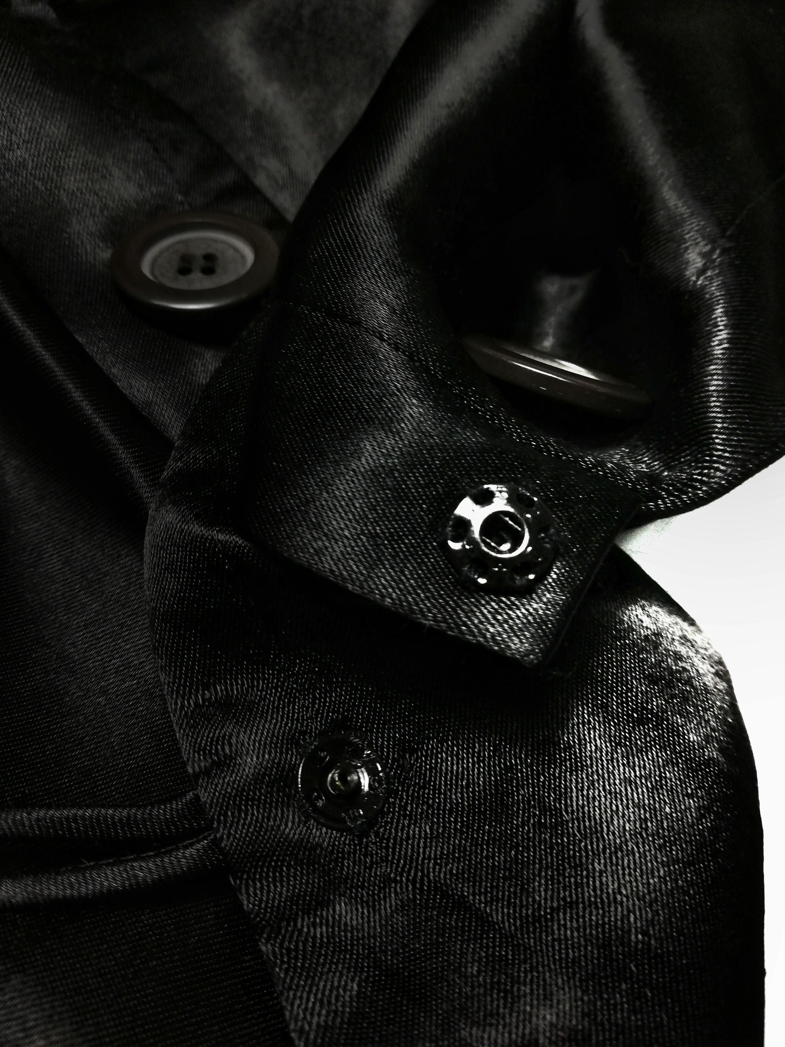 Yohji Yamamoto 🔥Y's Black By Yohji Yamamoto Shining Rayon Double Button🔥 Size US XS / EU 42 / 0 - 12 Thumbnail