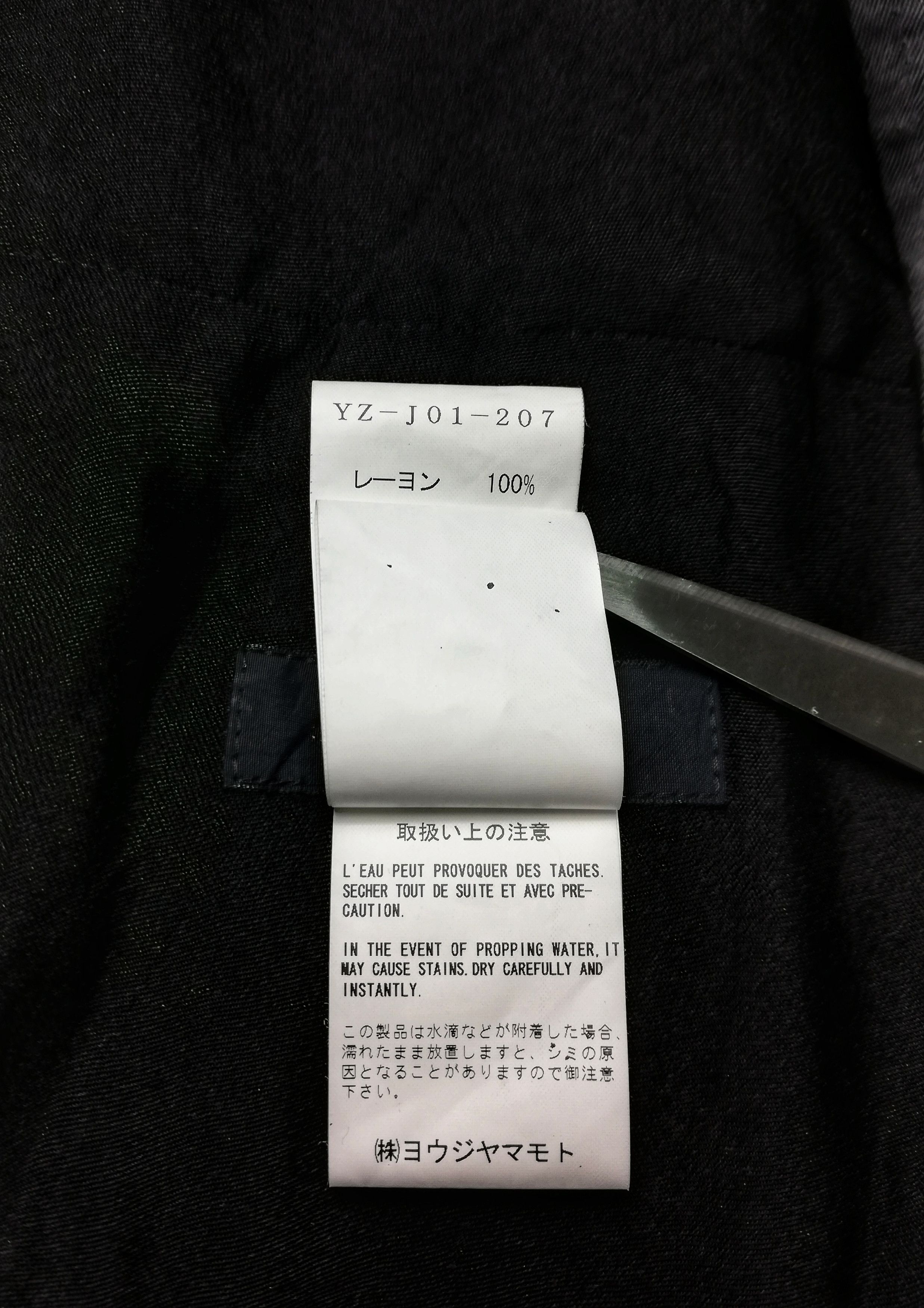 Yohji Yamamoto 🔥Y's Black By Yohji Yamamoto Shining Rayon Double Button🔥 Size US XS / EU 42 / 0 - 8 Thumbnail
