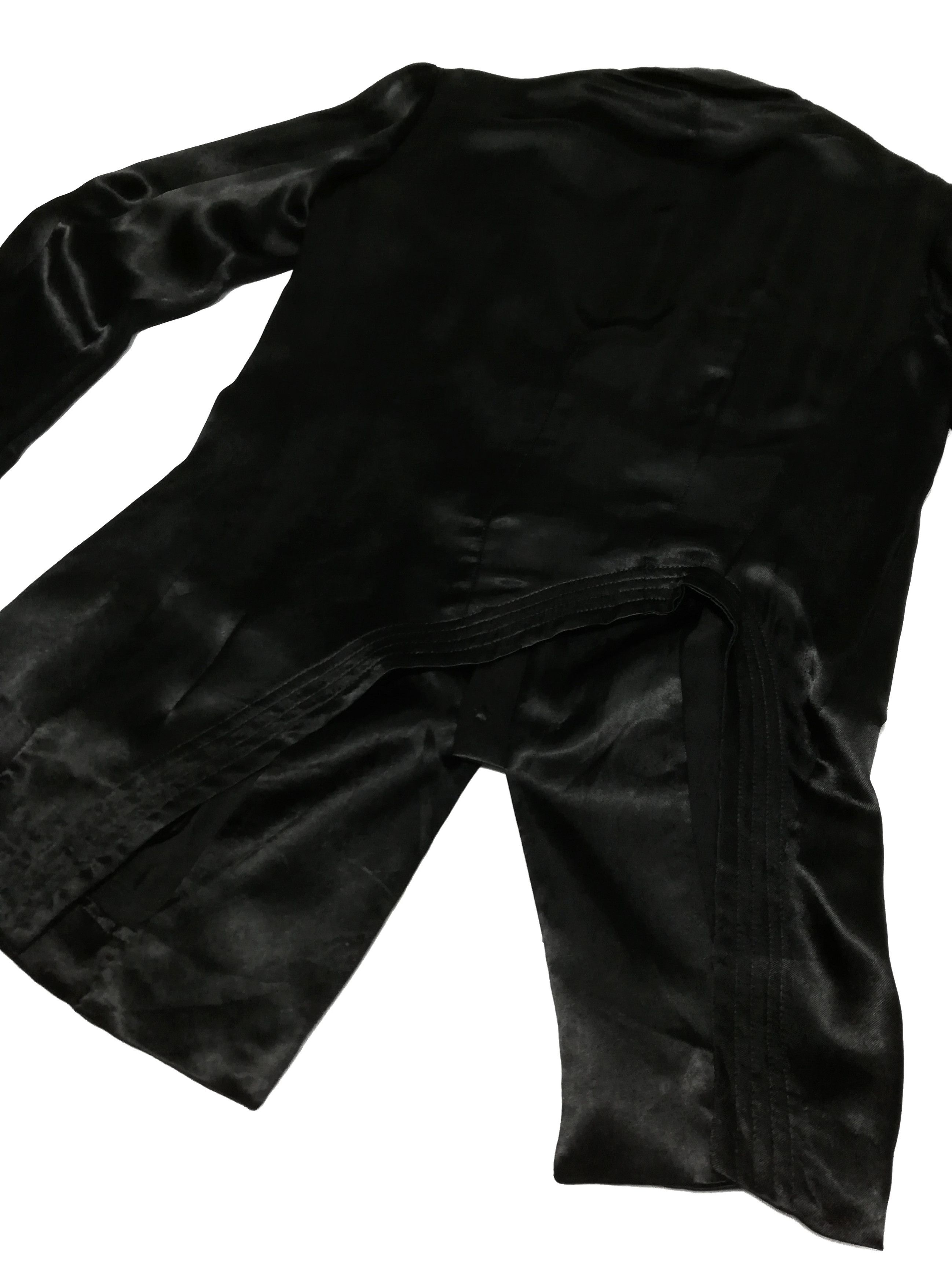 Yohji Yamamoto 🔥Y's Black By Yohji Yamamoto Shining Rayon Double Button🔥 Size US XS / EU 42 / 0 - 17 Thumbnail