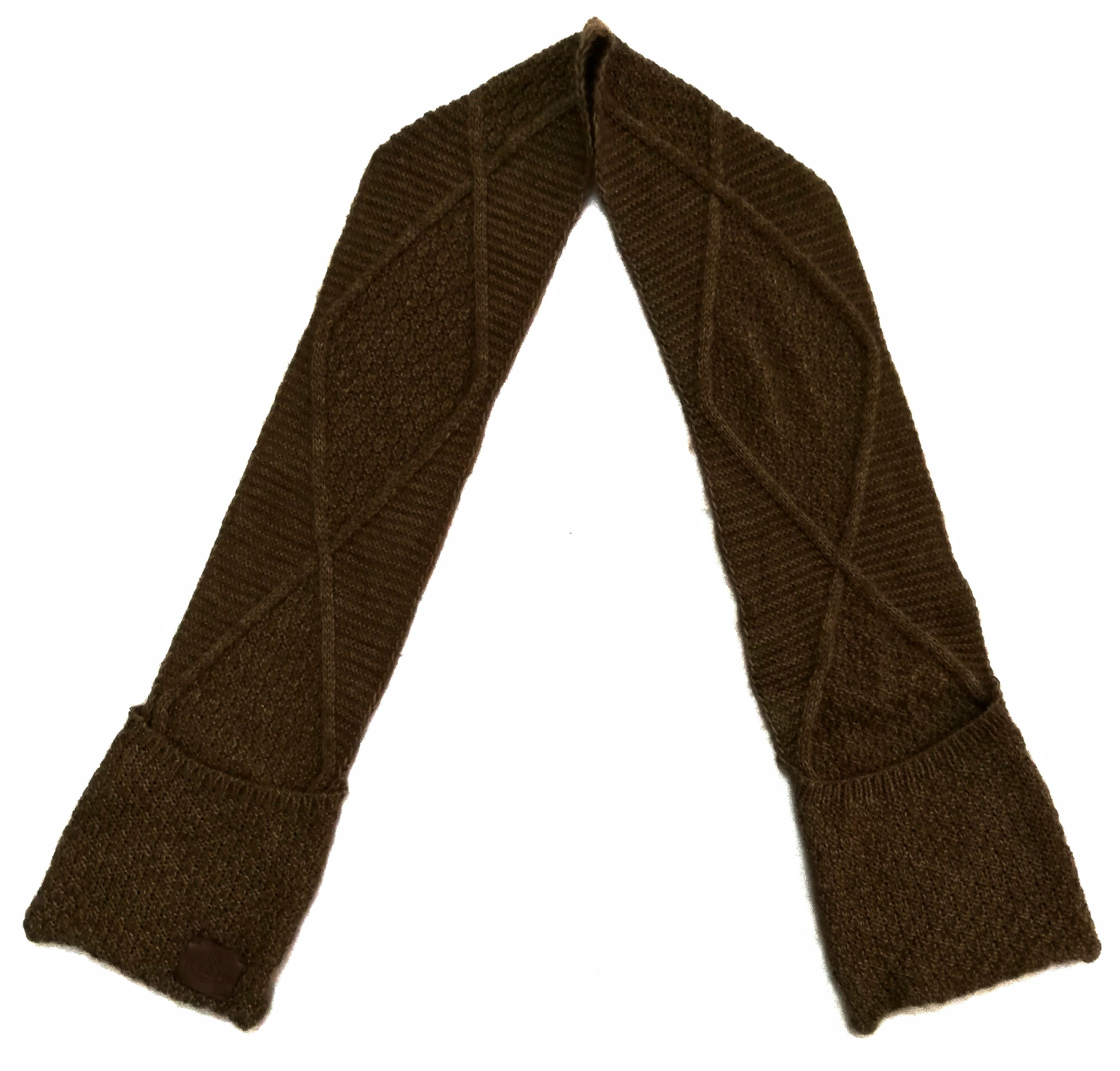 Vintage × Vivienne Westwood 🔥Vivienne Westwood Brown Knit Scarves With One Pocket🔥 Size ONE SIZE - 4 Thumbnail