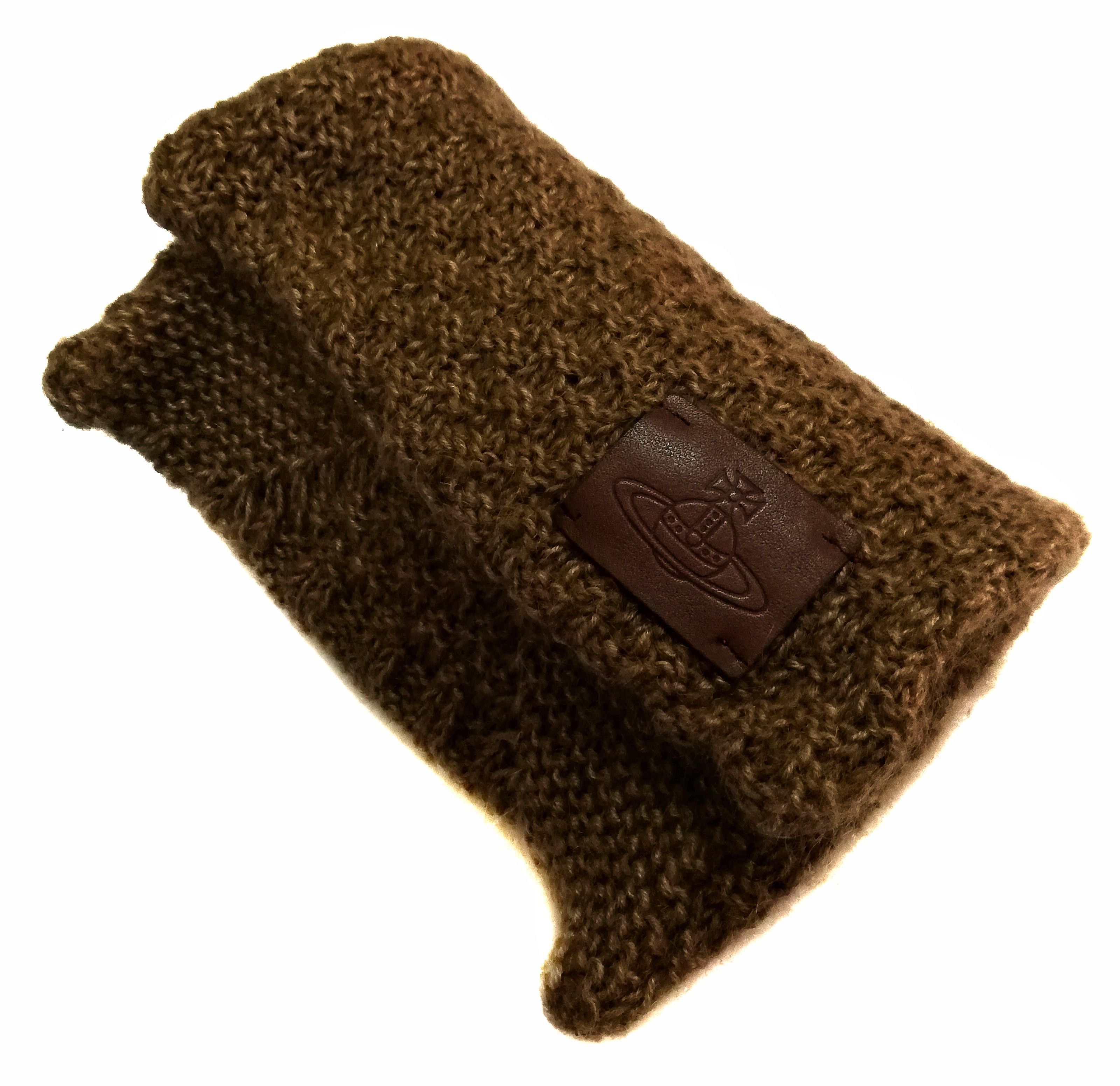 Vintage × Vivienne Westwood 🔥Vivienne Westwood Brown Knit Scarves With One Pocket🔥 Size ONE SIZE - 8 Thumbnail
