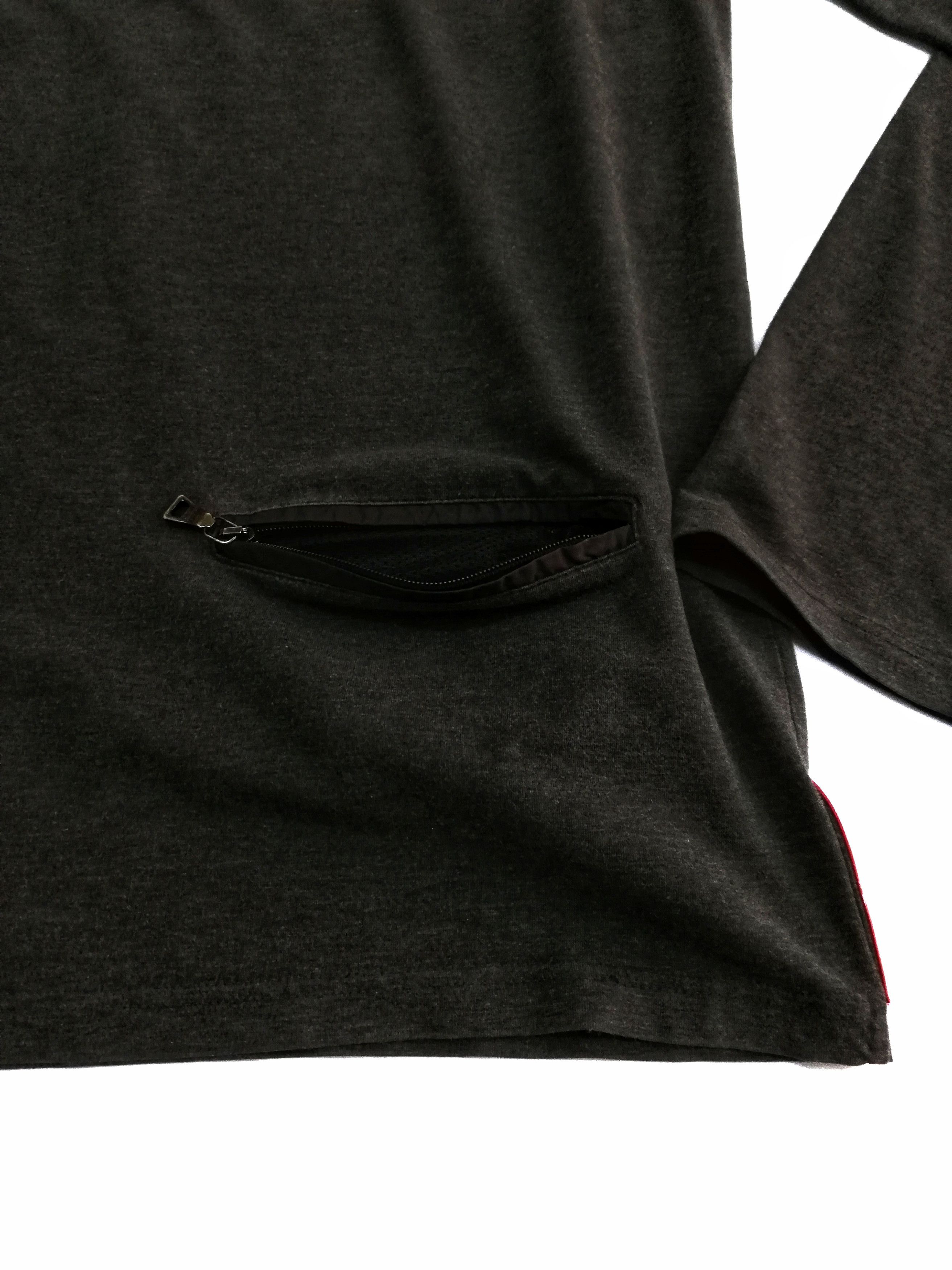 Prada 🔥Prada Milano 🇮🇹 Gray Long sleeve Polo T Shirt Tee Size US M / EU 48-50 / 2 - 14 Thumbnail